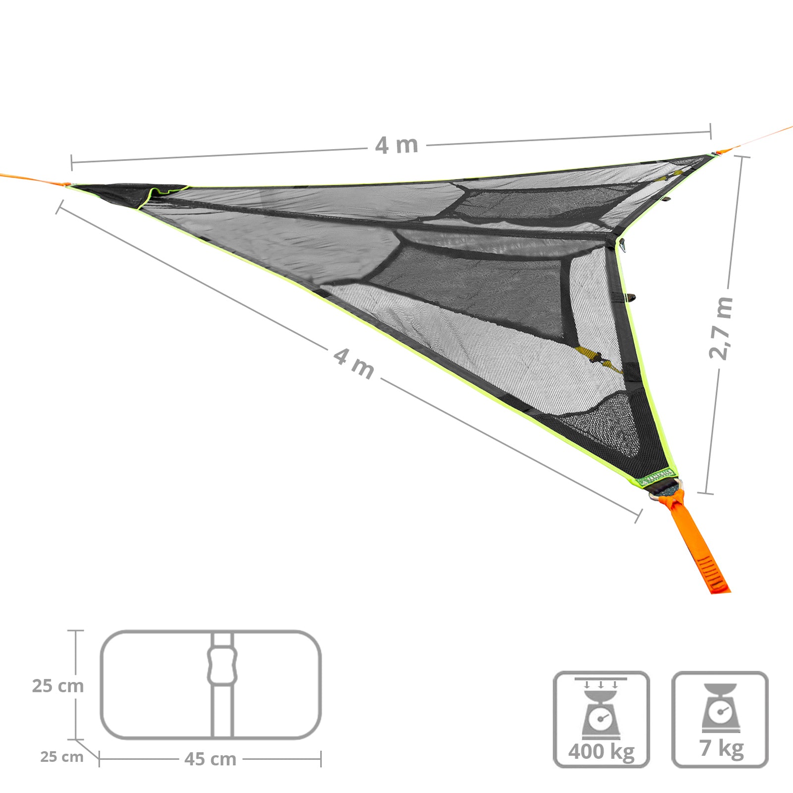 Tente hamac Connect Duo 3.0 Mesh pour 2 personnes, accessoire pour tente d'arbre d'extérieur, taille XL