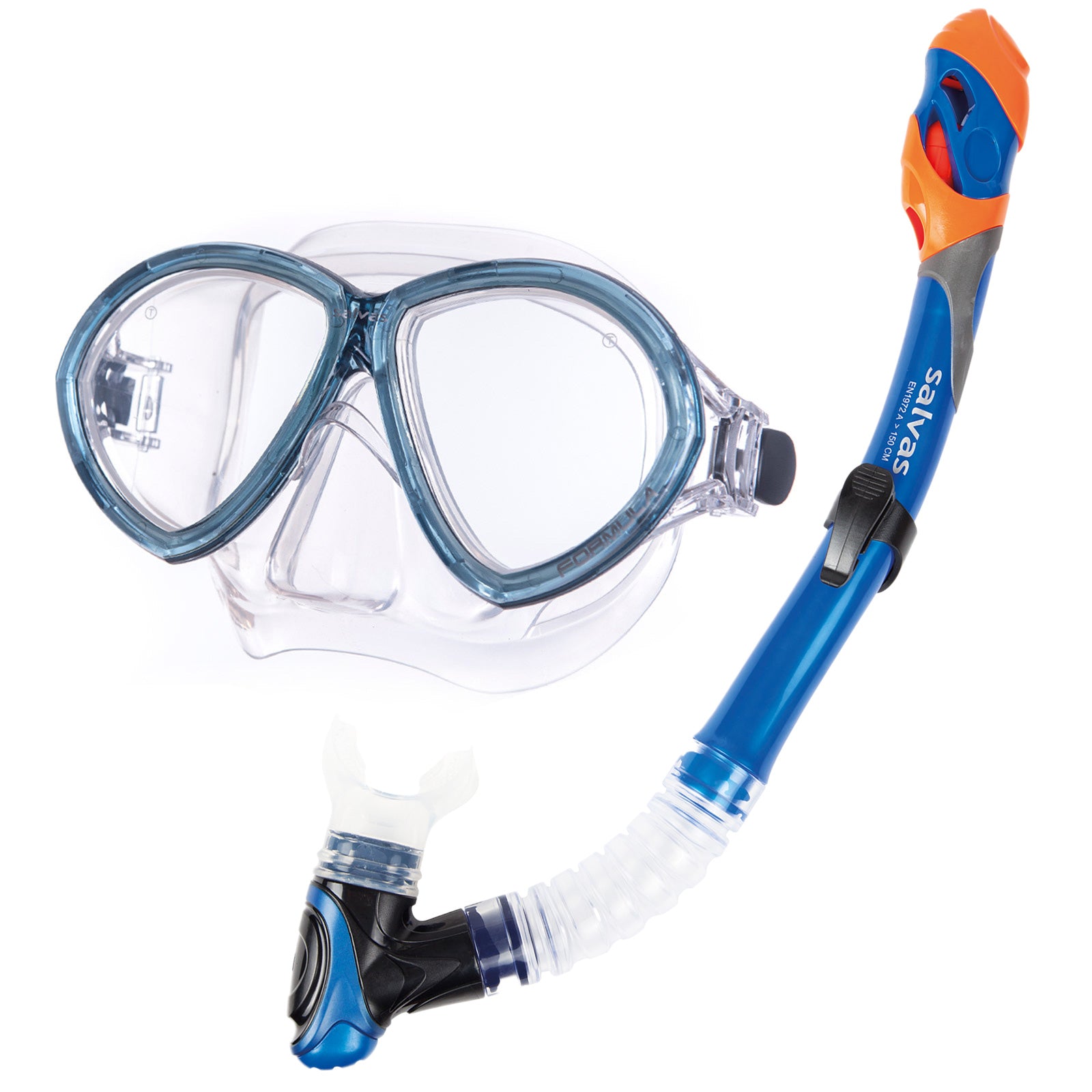 SALVAS Set Formula Tauch Maske + Schnorchel Taucher DryTop Anti Beschlag Silikon