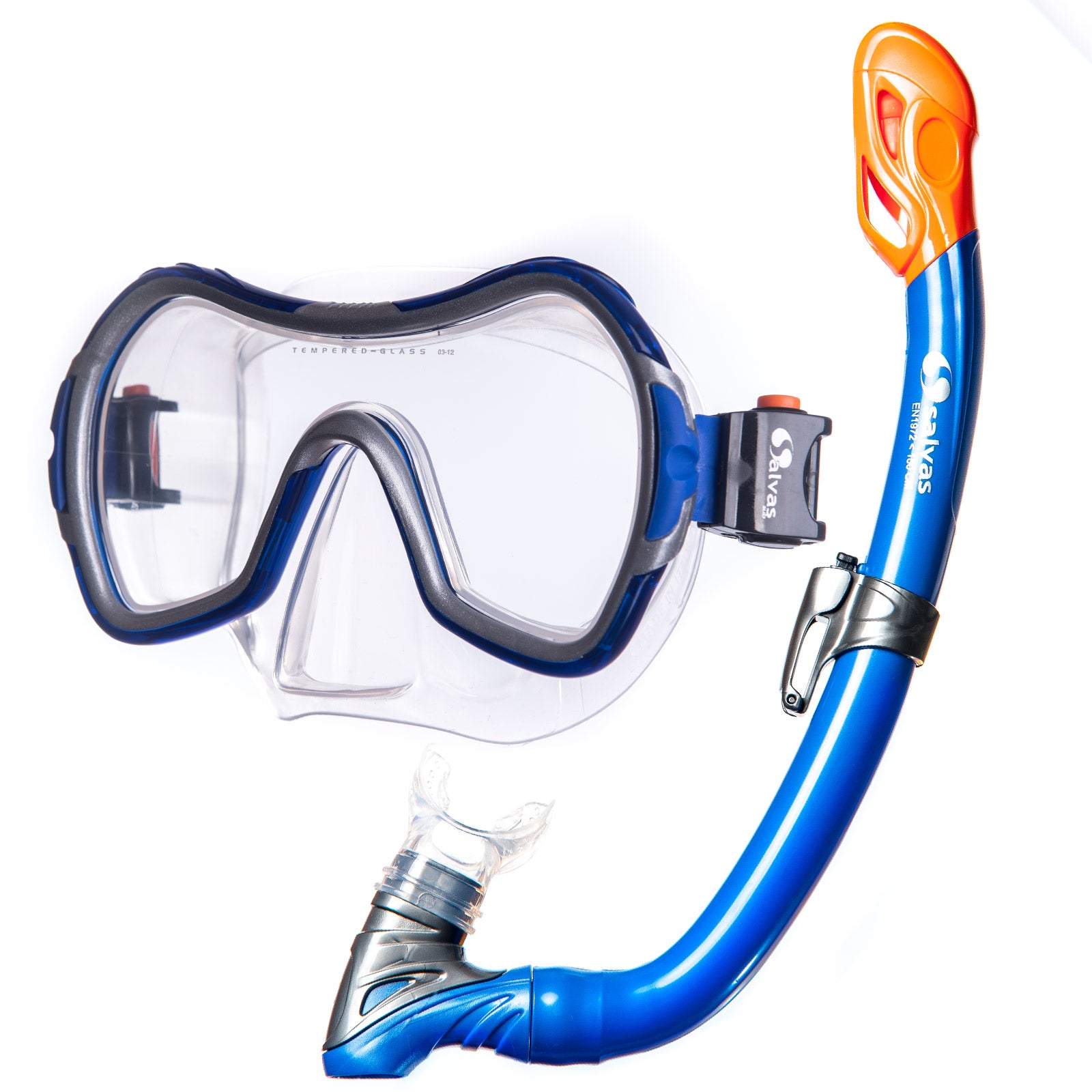 SALVAS Children's Set Wave Diving Mask + Snorkel Diver's Fog DryTop Silicone