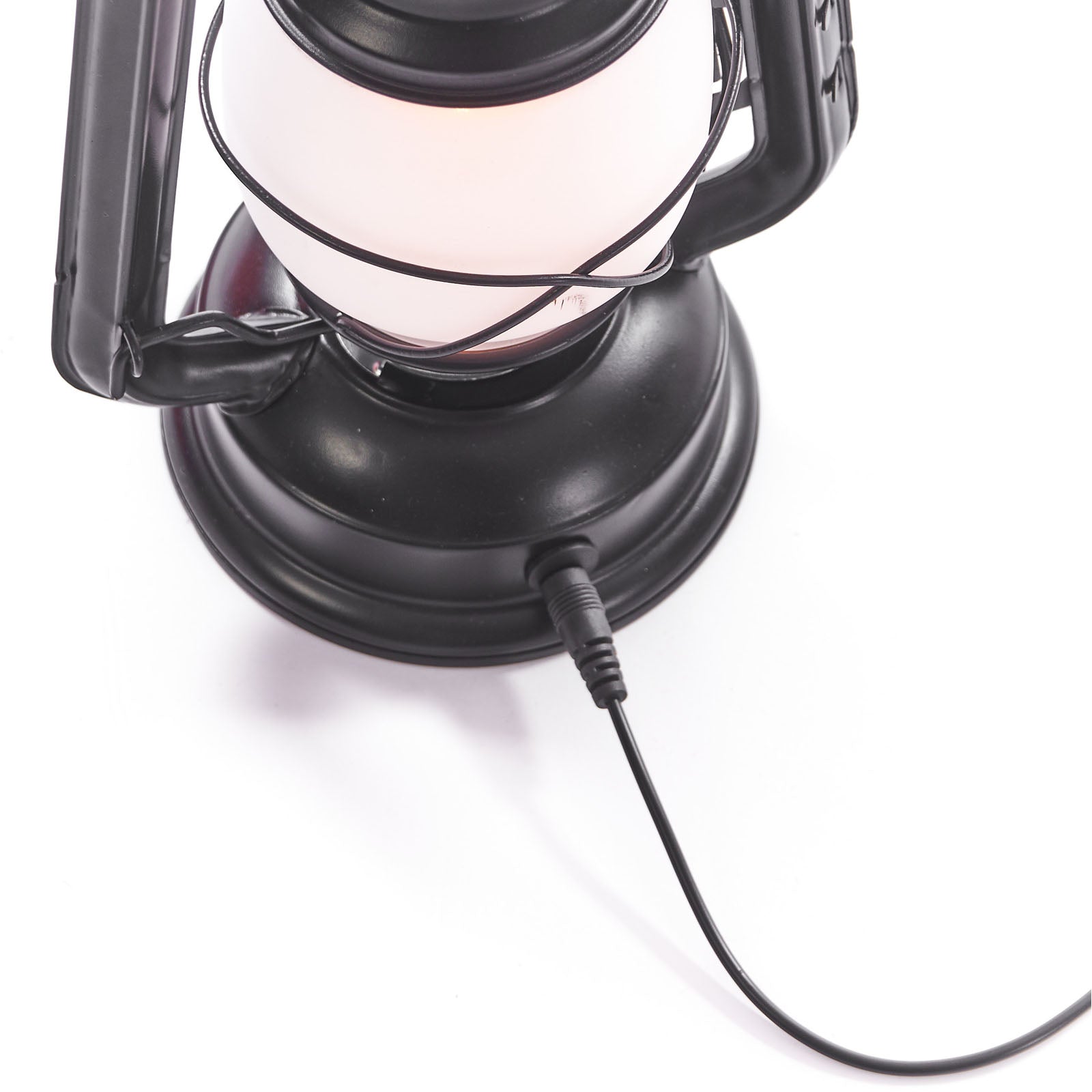 HUMAN COMFORT Storm Lantern LED Camping Retro Lamp Tent Light USB Battery Metal