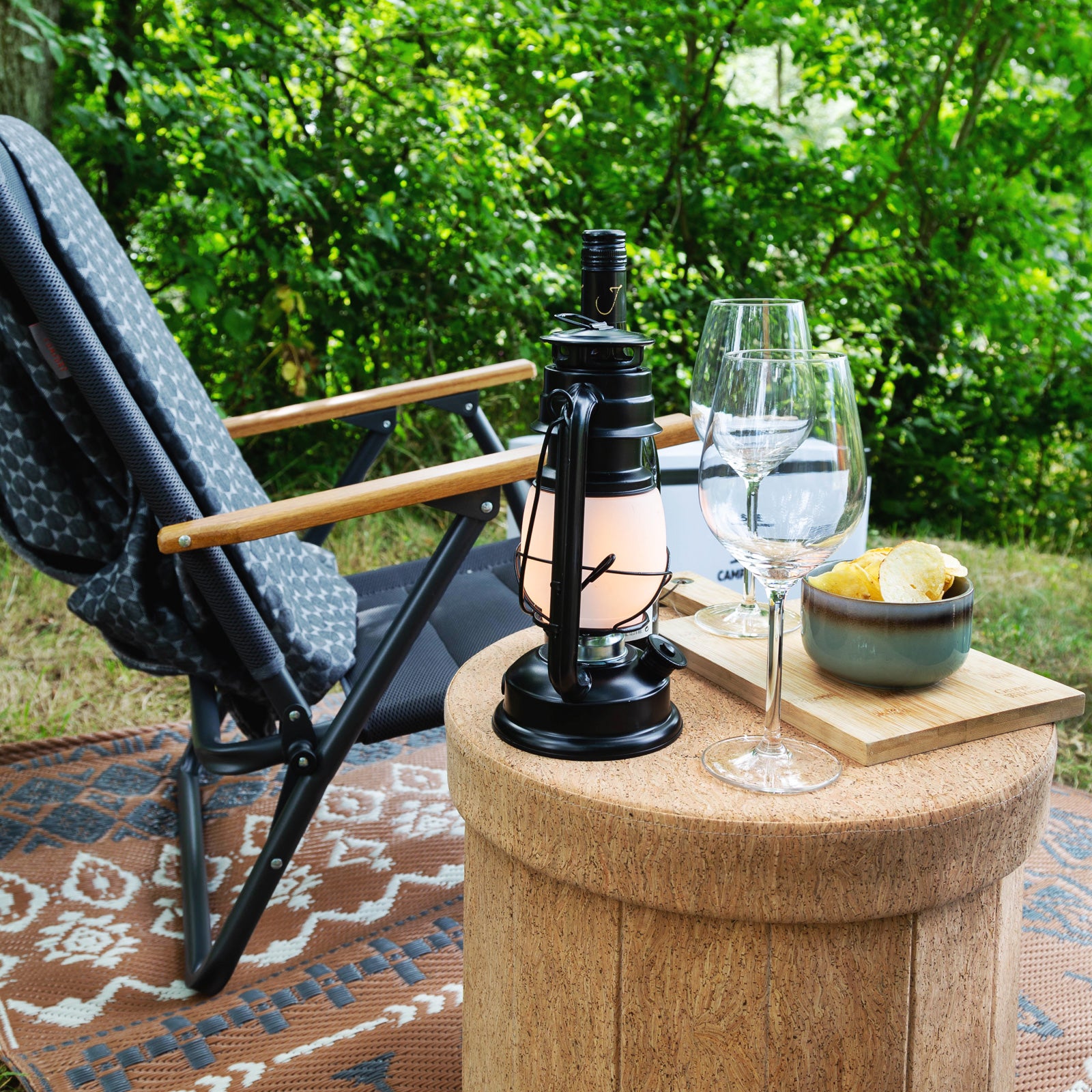 HUMAN COMFORT Lanterne tempête LED Camping Lampe rétro Tente Lumière USB Batterie Métal