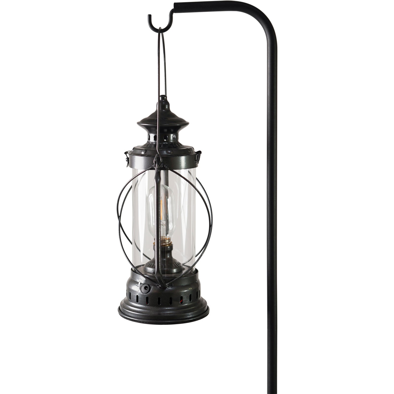 HUMAN COMFORT Storm Lantern LED Camping Retro Lamp USB Battery Dimmable Glass Metal