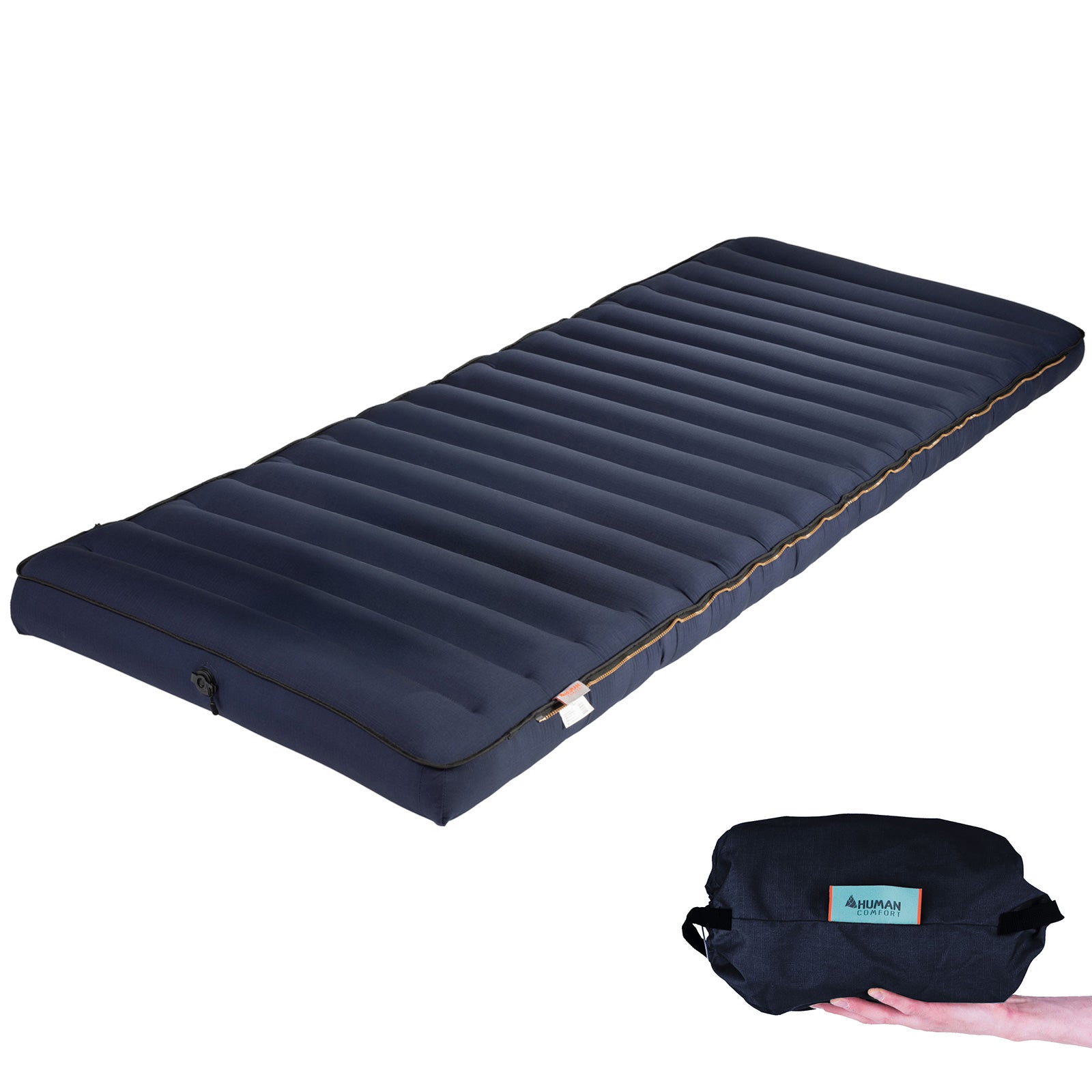 HUMAN COMFORT Matelas gonflable Chatou, matelas de sol, matelas d'appoint, 100 % coton