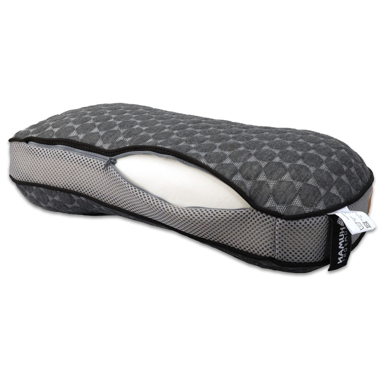 Oreiller de voyage HUMAN COMFORT en Lisle, mousse à mémoire de forme et bambou, 44 x 20 cm