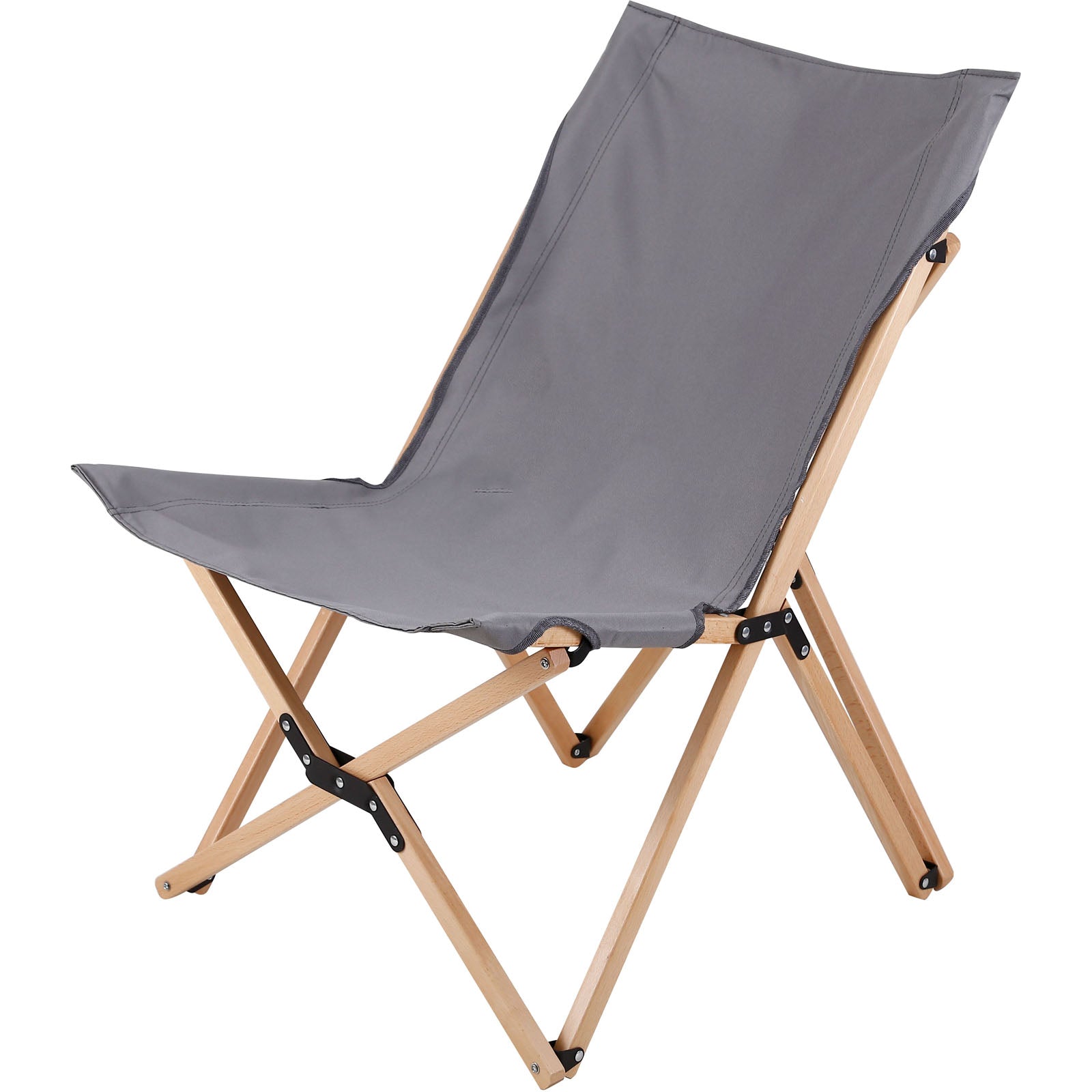 HUMAN COMFORT Lounge Camping Stuhl Avon L Garten Falt Klapp Sessel Holz 115 kg