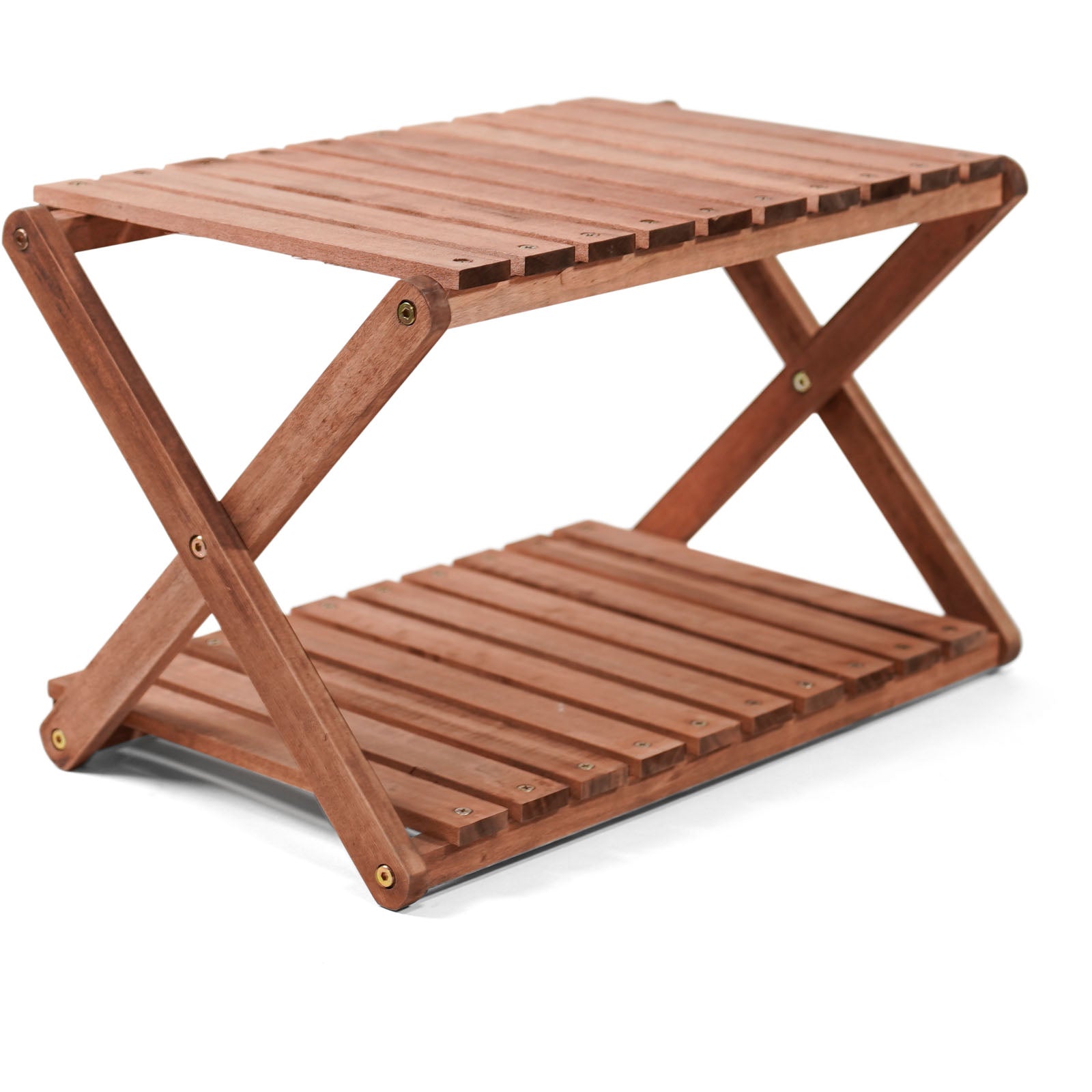 HUMAN COMFORT Étagère de camping Jabrun 2 Armoire pliante Étagère pliante Table d'appoint Bois