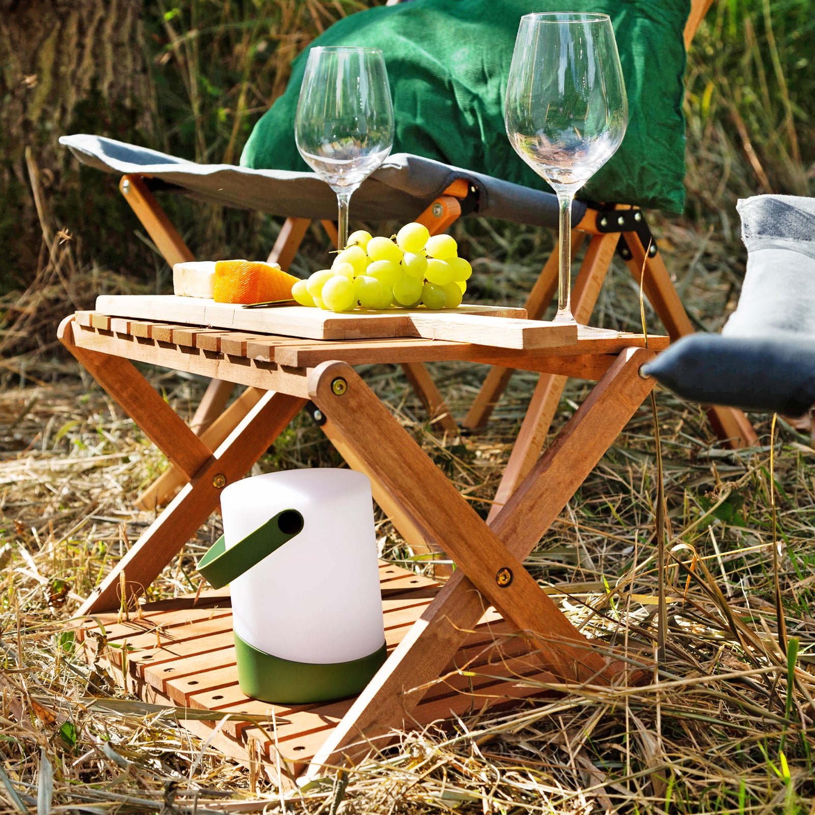 HUMAN COMFORT Étagère de camping Jabrun 2 Armoire pliante Étagère pliante Table d'appoint Bois