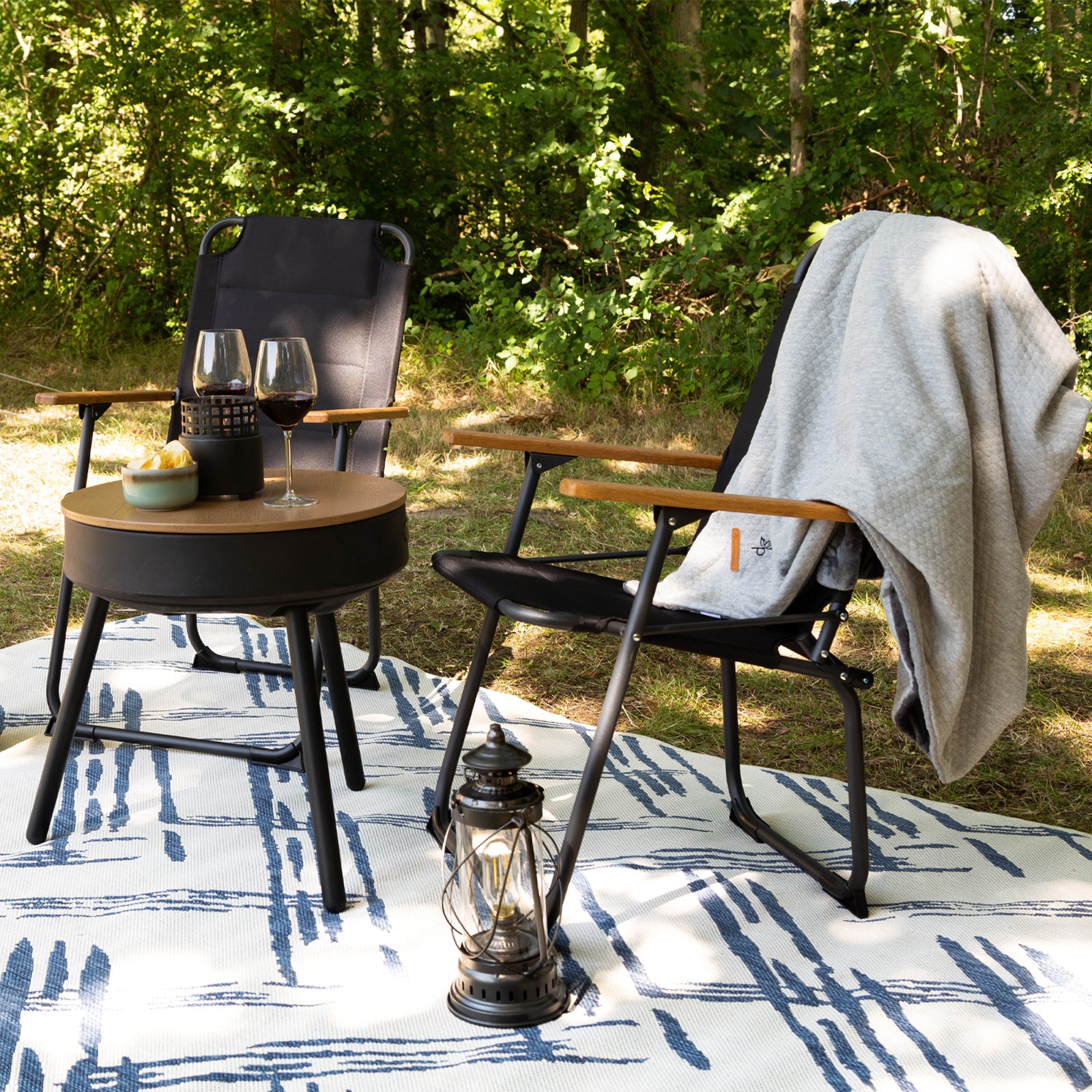 HUMAN COMFORT Campingstuhl Ocana PHF Garten Stuhl Klappstuhl Faltstuhl Alu Holz