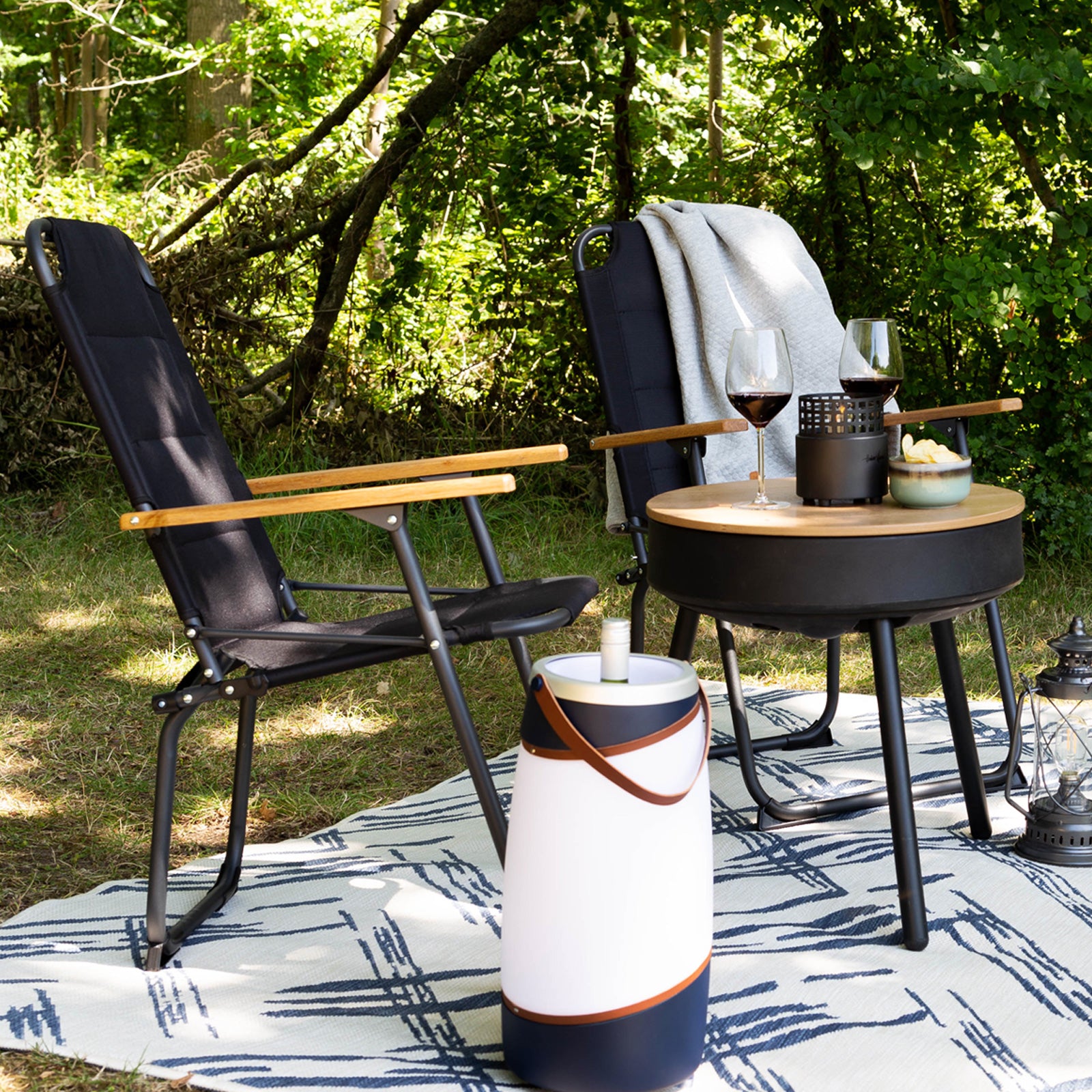 HUMAN COMFORT Campingstuhl Ocana PHF Garten Stuhl Klappstuhl Faltstuhl Alu Holz