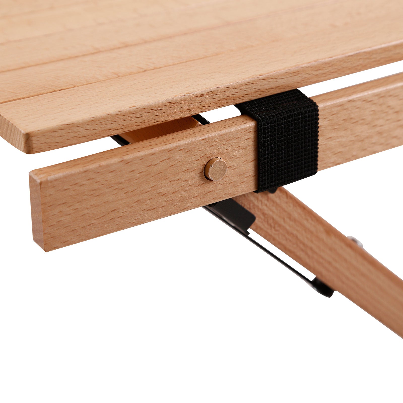 HUMAN COMFORT Campingtisch Fixin M Rolltisch Lamellen Falttisch Holz 105 x 70 cm