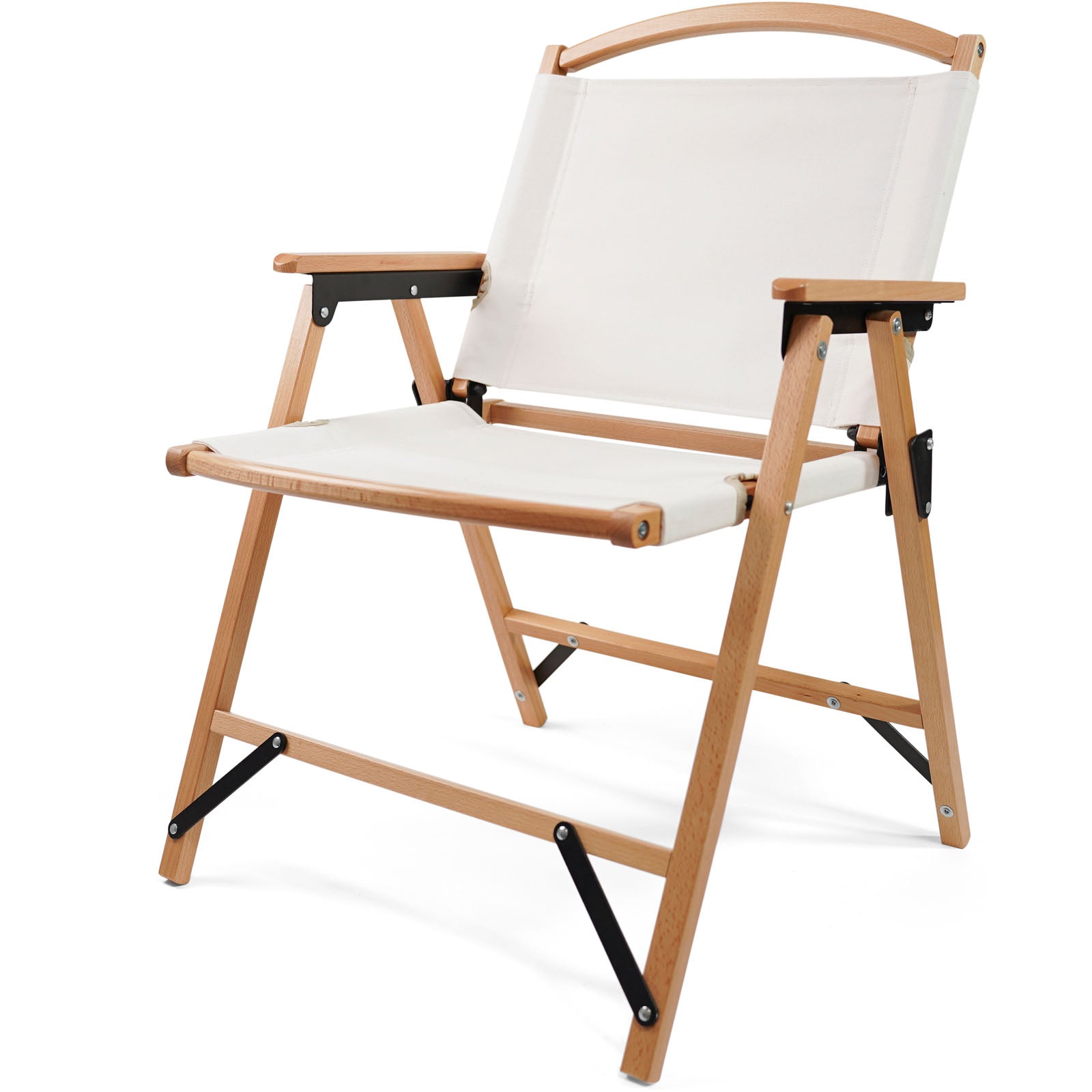 HUMAN COMFORT Klappstuhl Dolo XL Retro Campingstuhl Faltstuhl Stuhl Faltbar Holz