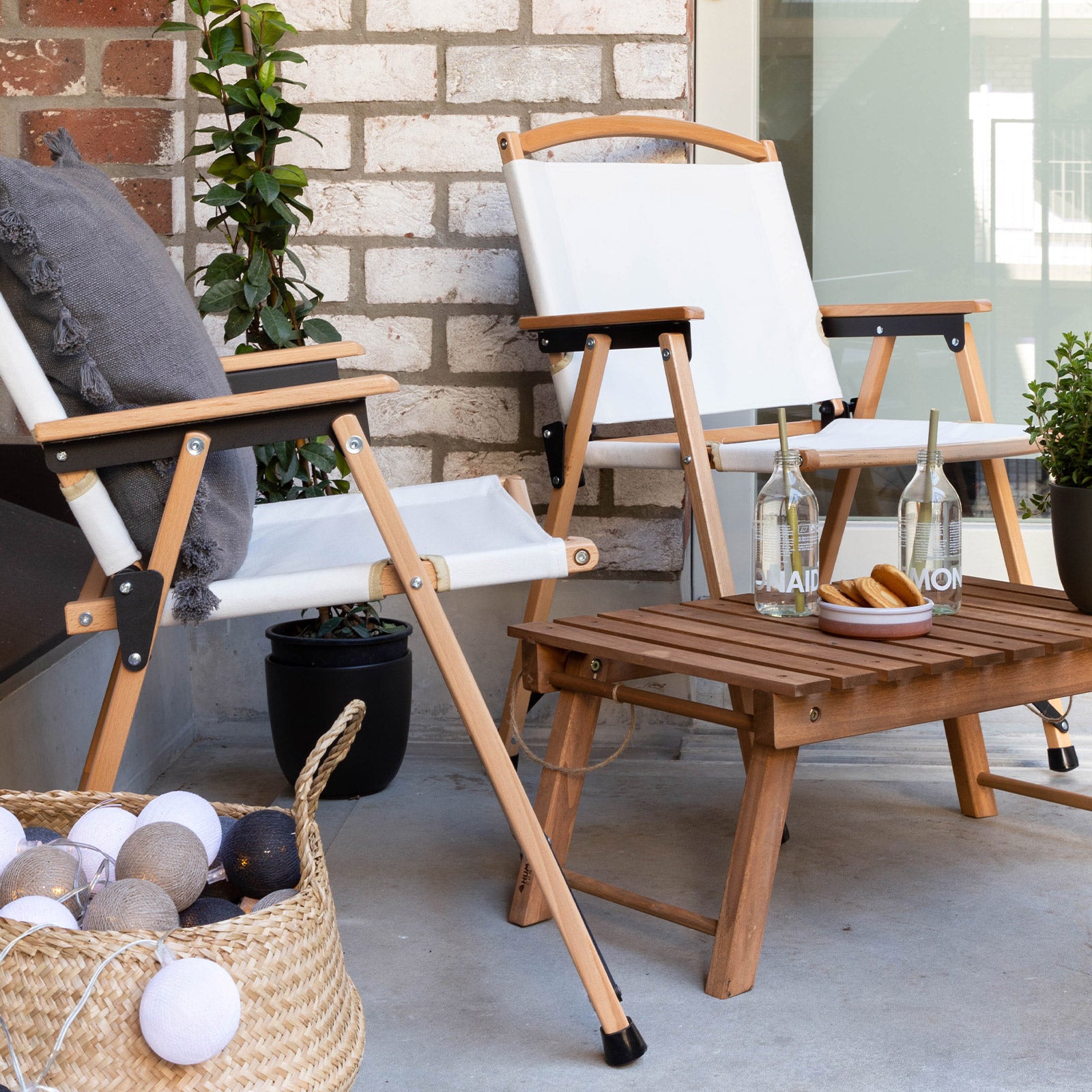 HUMAN COMFORT Klappstuhl Dolo XL Retro Campingstuhl Faltstuhl Stuhl Faltbar Holz