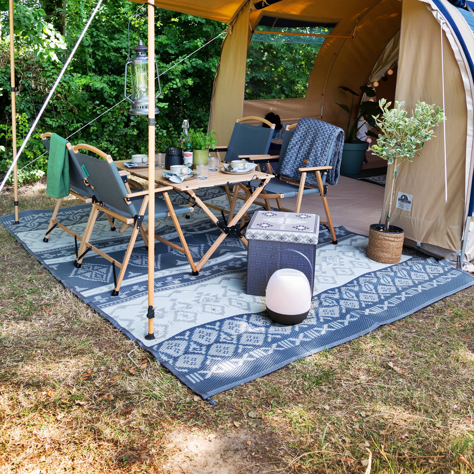 HUMAN COMFORT Outdoor Carpet Sapporo Camping Awning Carpet Tent Floor Balcony