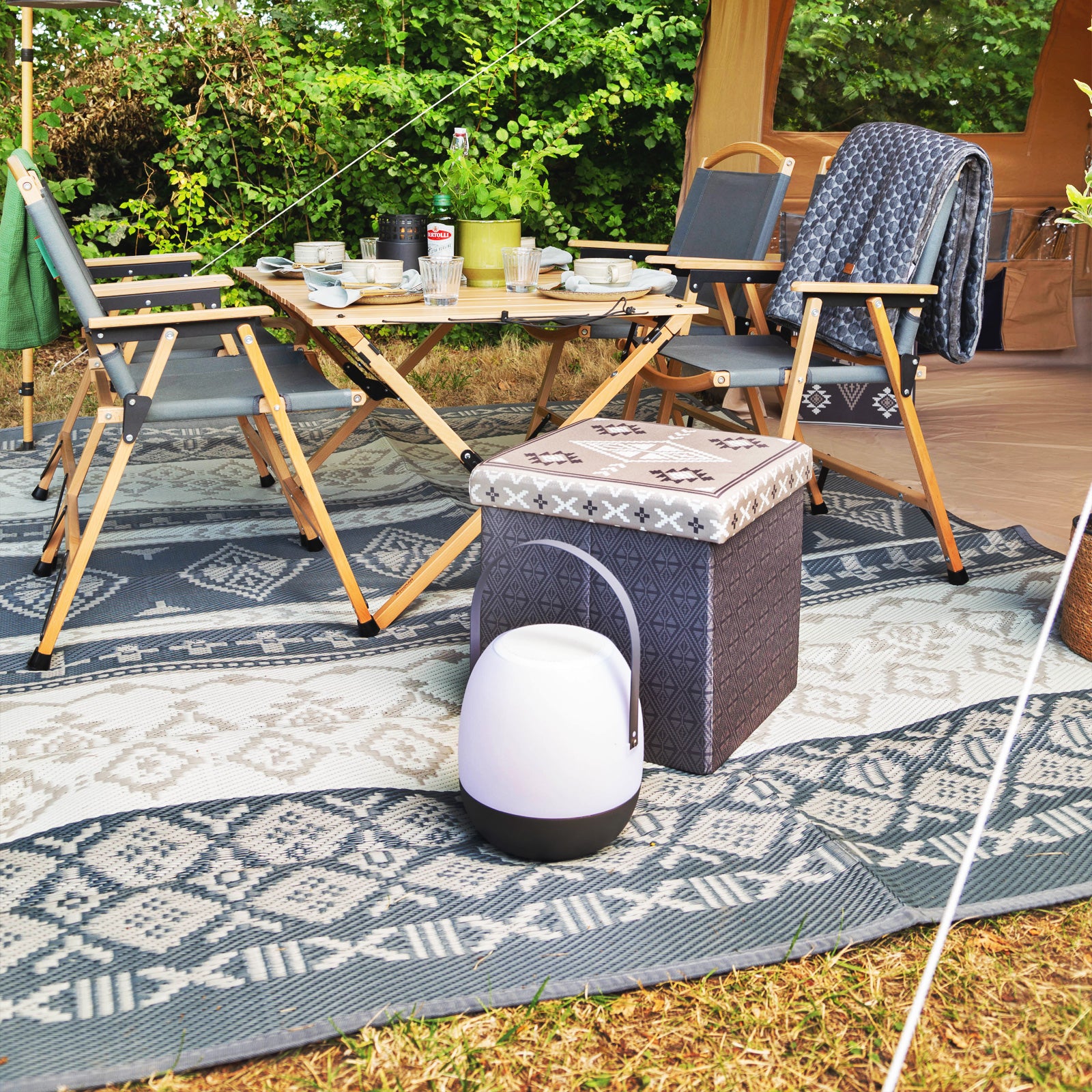 Tapis d'extérieur HUMAN COMFORT Sapporo, tapis de camping, tapis de sol pour tente, balcon