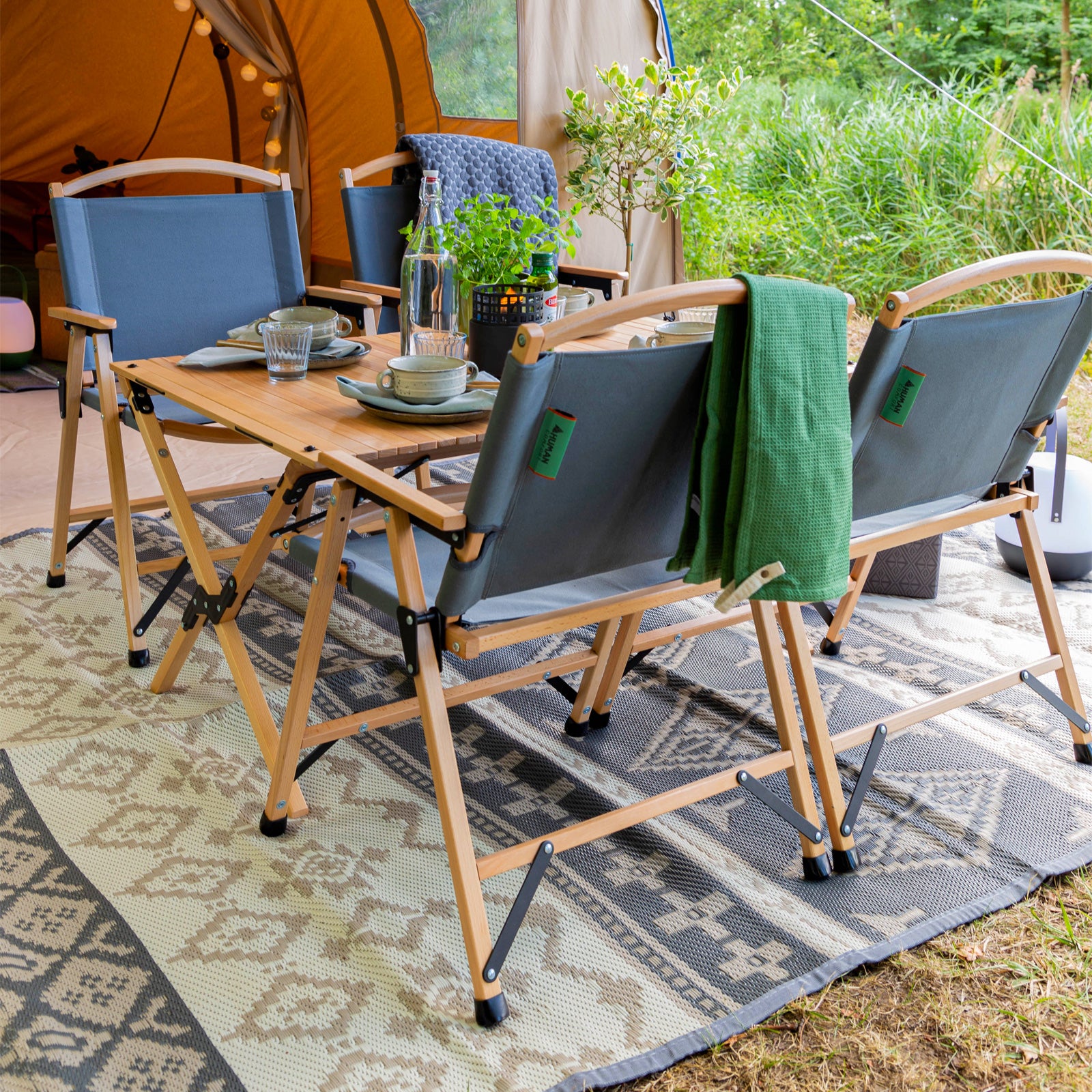 Tapis d'extérieur HUMAN COMFORT Sapporo, tapis de camping, tapis de sol pour tente, balcon