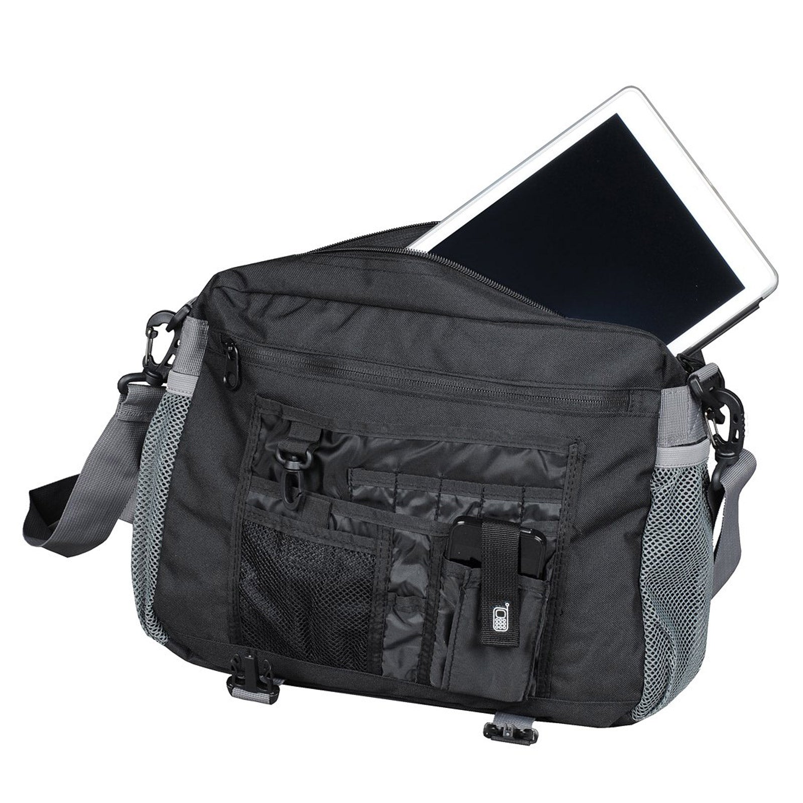 Sac à bandoulière KINGCAMP pour ordinateur portable 12 pouces, sacoche pour ordinateur portable, tablette, documents, sac d'affaires