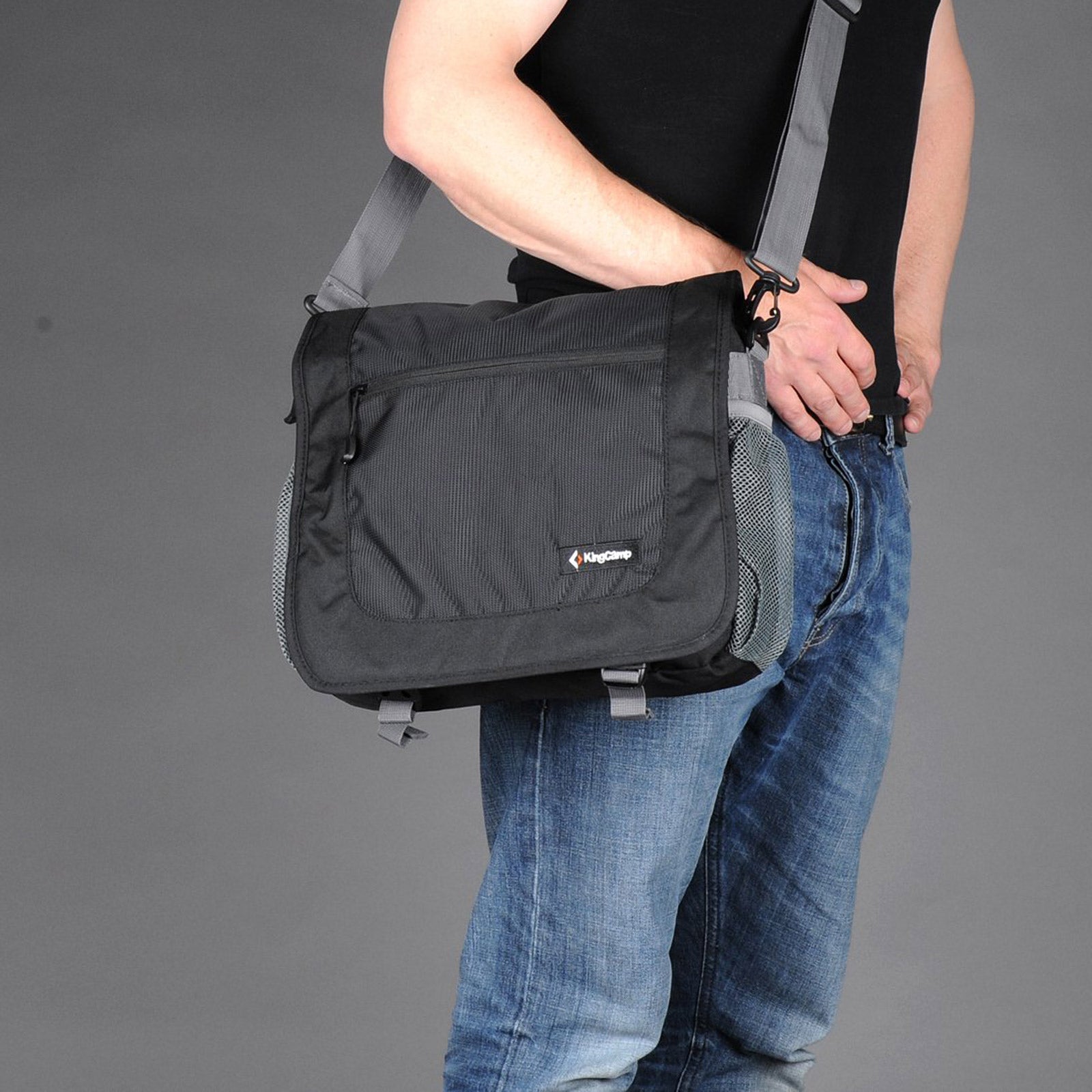Sac à bandoulière KINGCAMP pour ordinateur portable 12 pouces, sacoche pour ordinateur portable, tablette, documents, sac d'affaires