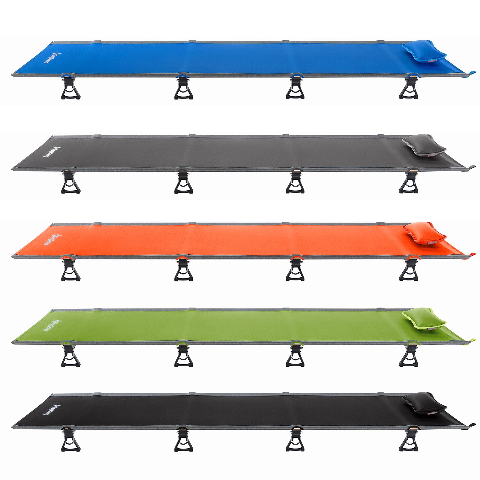 KINGCAMP Alu Feld Bett XL Outdoor Klick Klappbett Camping Liege Leicht 190x64 cm