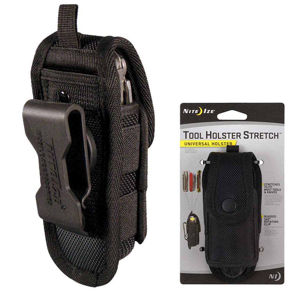 NITE IZE Tool Holster Stretch Multitool Case Tool Belt Knife Clip Rotatable