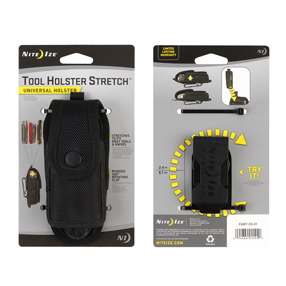 NITE IZE Tool Holster Stretch Multitool Case Tool Belt Knife Clip Rotatable