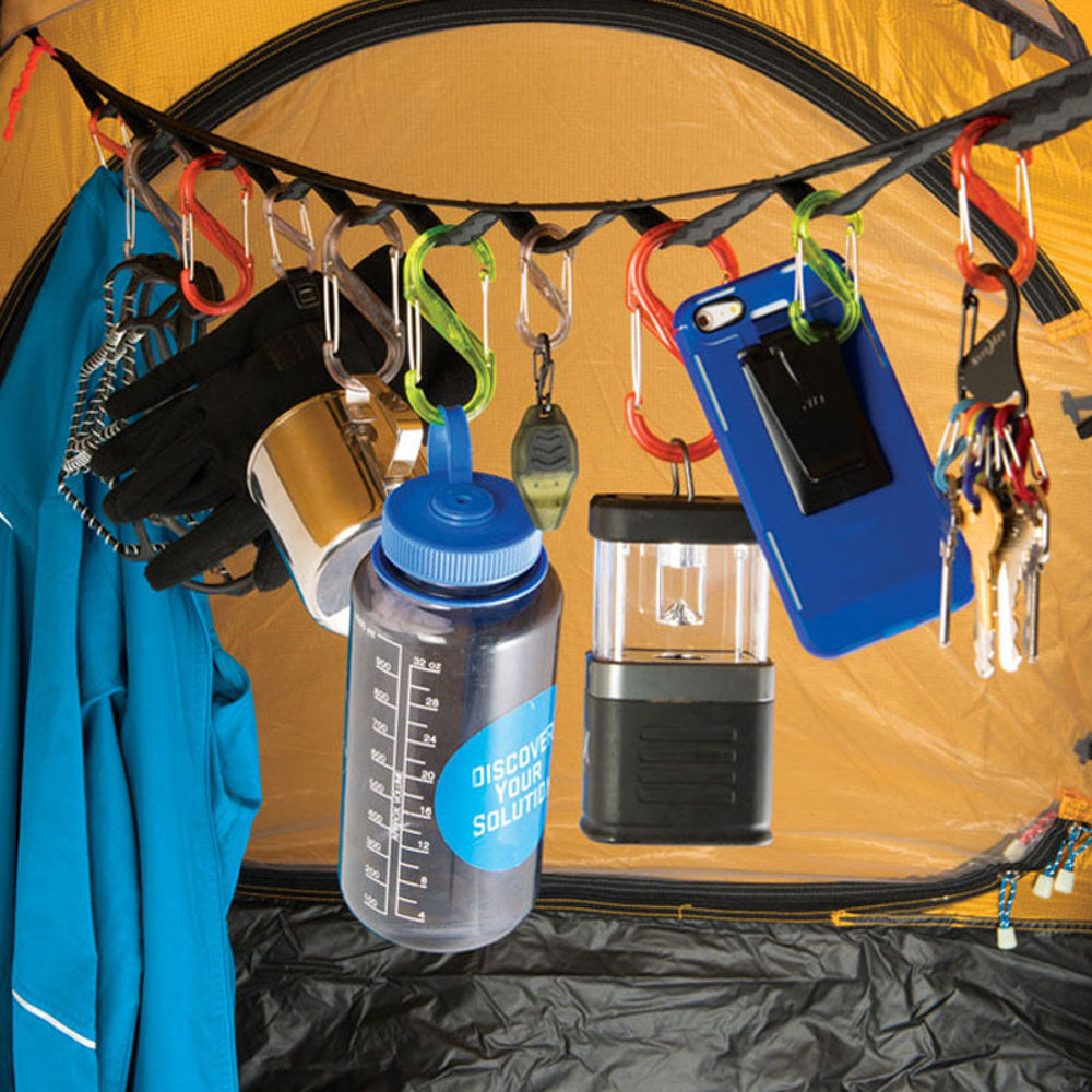 Système d'organisation de la gamme d'équipement NITE IZE – Organisateur de mousqueton, laisse de tente de camping