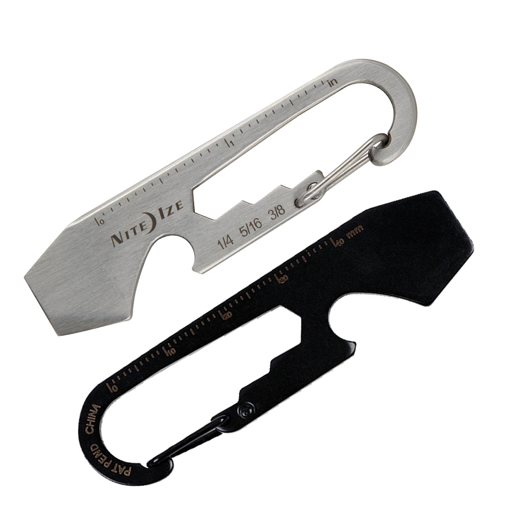 NITE IZE DoohicKey Mini multitool karabijnhaakmes met schroevendraaiers en sleutels