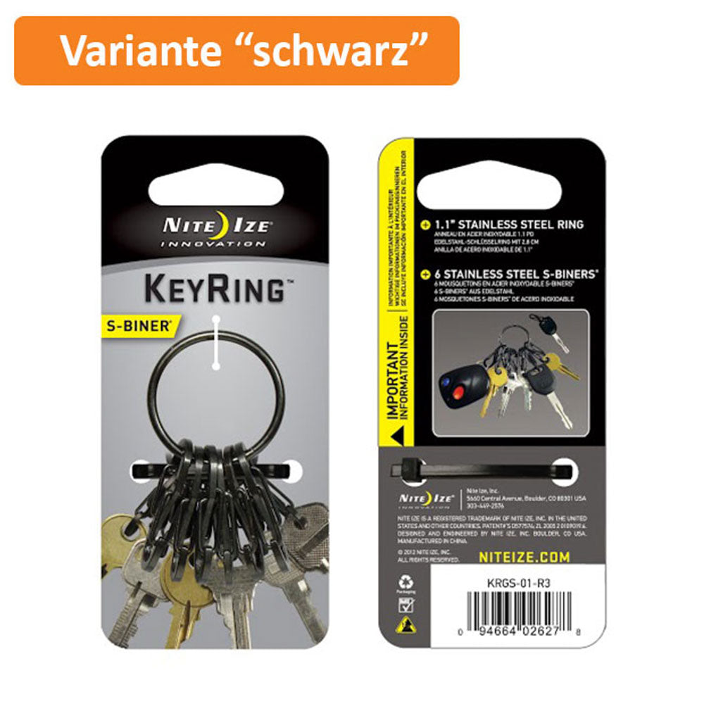 NITE IZE Key Ring Schlüssel Bund Anhänger Mini Karabiner Schnapp Haken Organizer