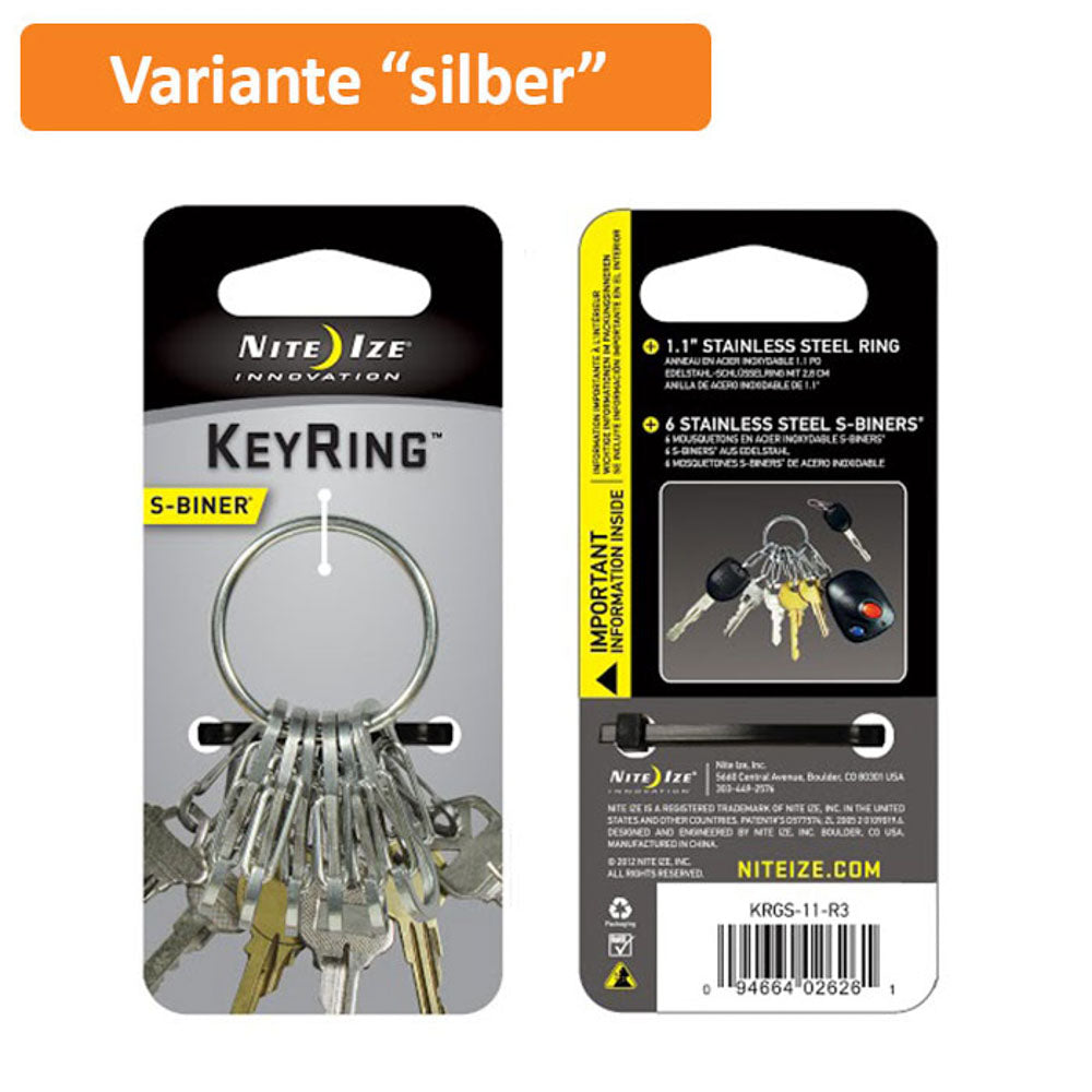 NITE IZE KeyRack Key Ring Pendant – Snap Hook Carabiner – Organizer