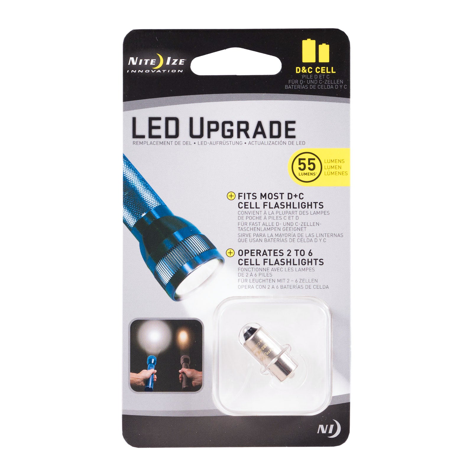 NITE IZE LED Combo Upgrade II Mini Maglite Flashlight 30 Lumen Push Button