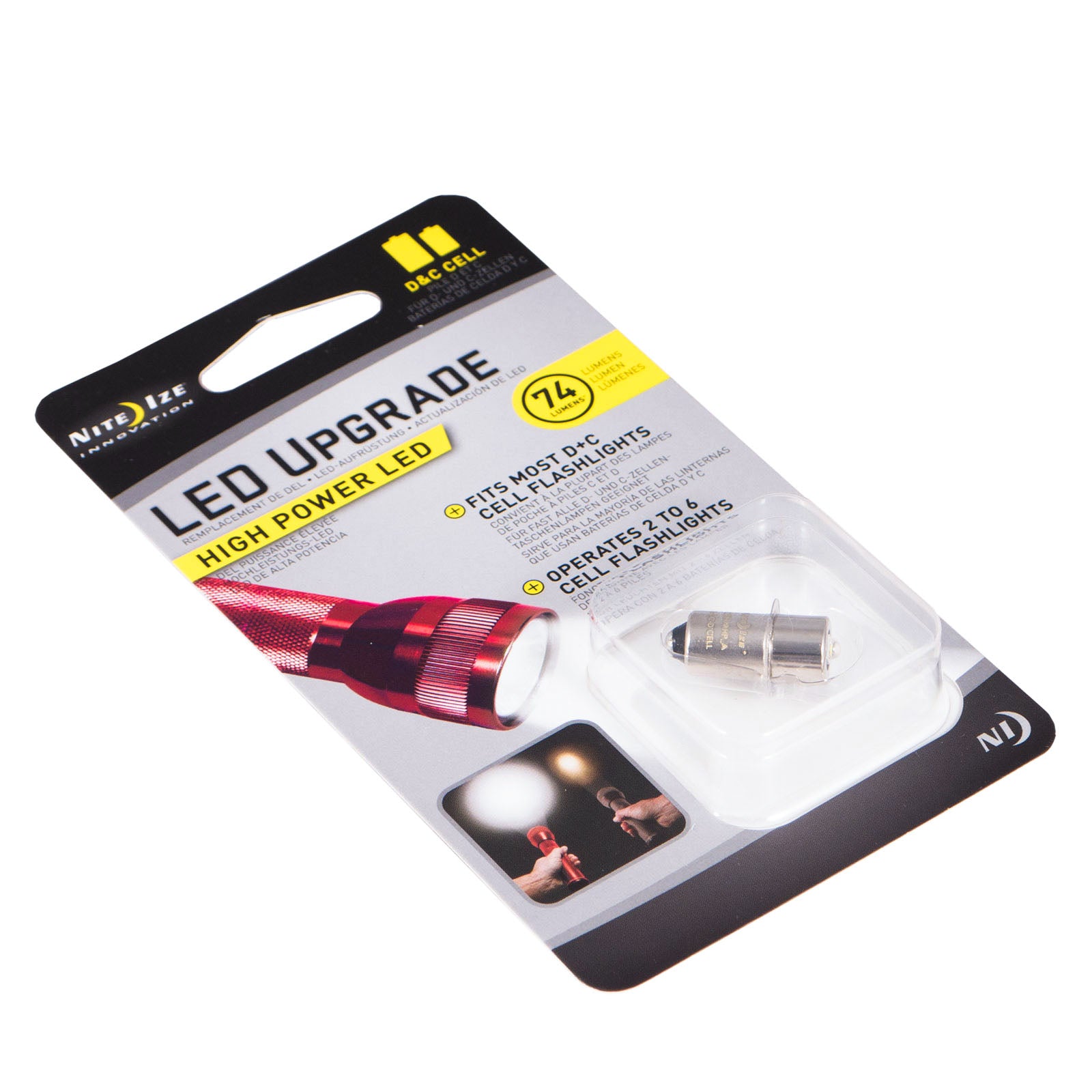Kit de mise à niveau LED NITE IZE C et D pour mini lampe de poche Maglite, filetage PR, 74 lumens