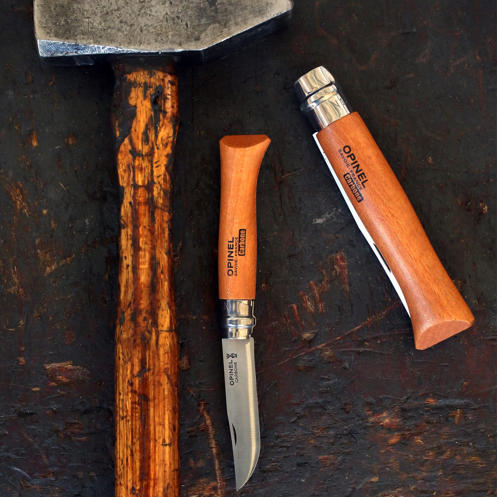 OPINEL Messer Carbon & INOX Stahl No 02 bis No 12 - Taschenmesser Klappmesser