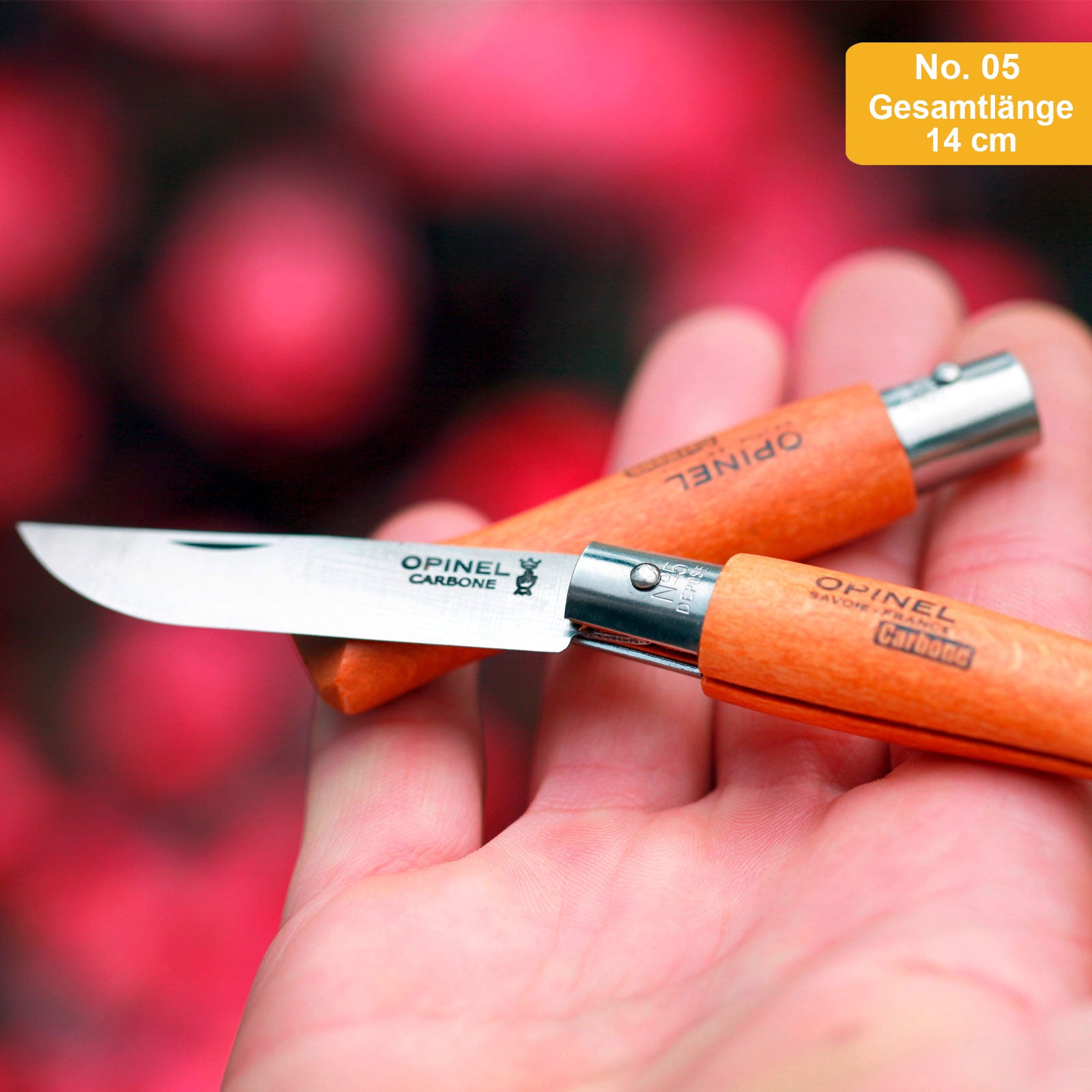 OPINEL Messer Carbon & INOX Stahl No 02 bis No 12 - Taschenmesser Klappmesser