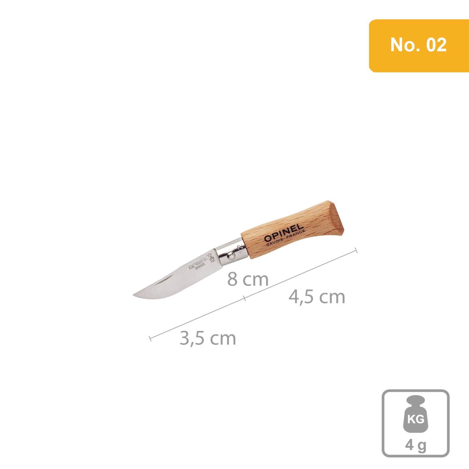 OPINEL Messer Carbon & INOX Stahl No 02 bis No 12 - Taschenmesser Klappmesser