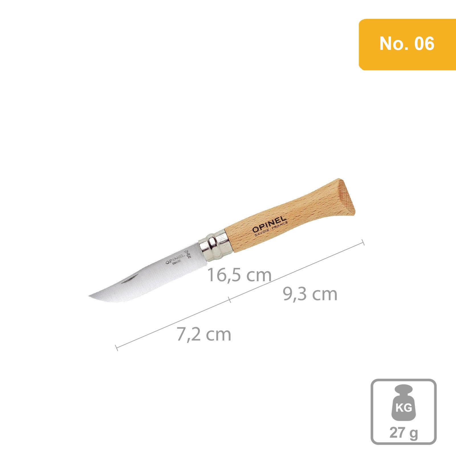 OPINEL Messer Carbon & INOX Stahl No 02 bis No 12 - Taschenmesser Klappmesser