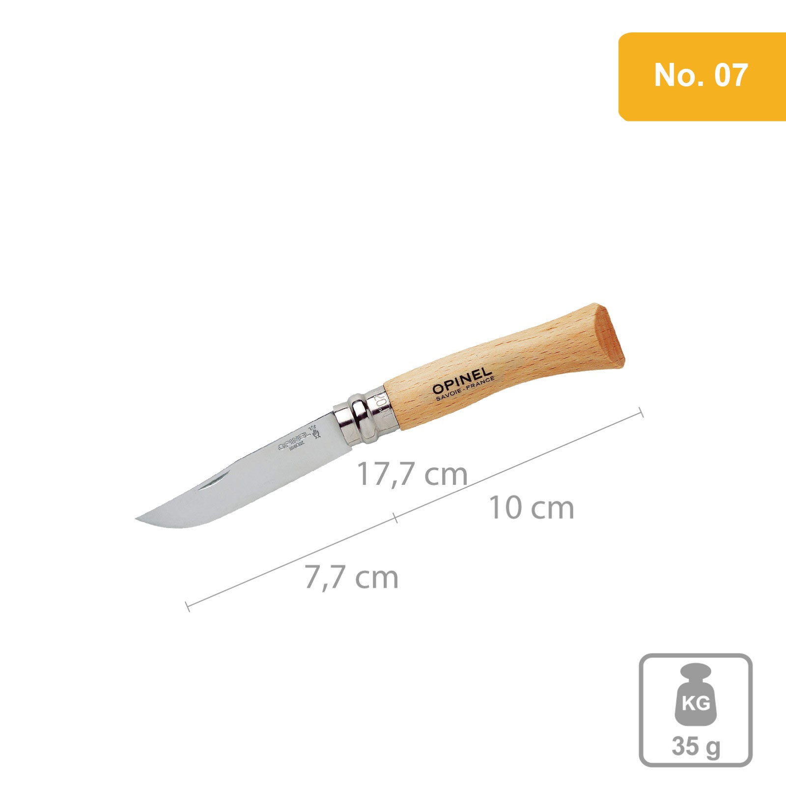 OPINEL Messer Carbon & INOX Stahl No 02 bis No 12 - Taschenmesser Klappmesser