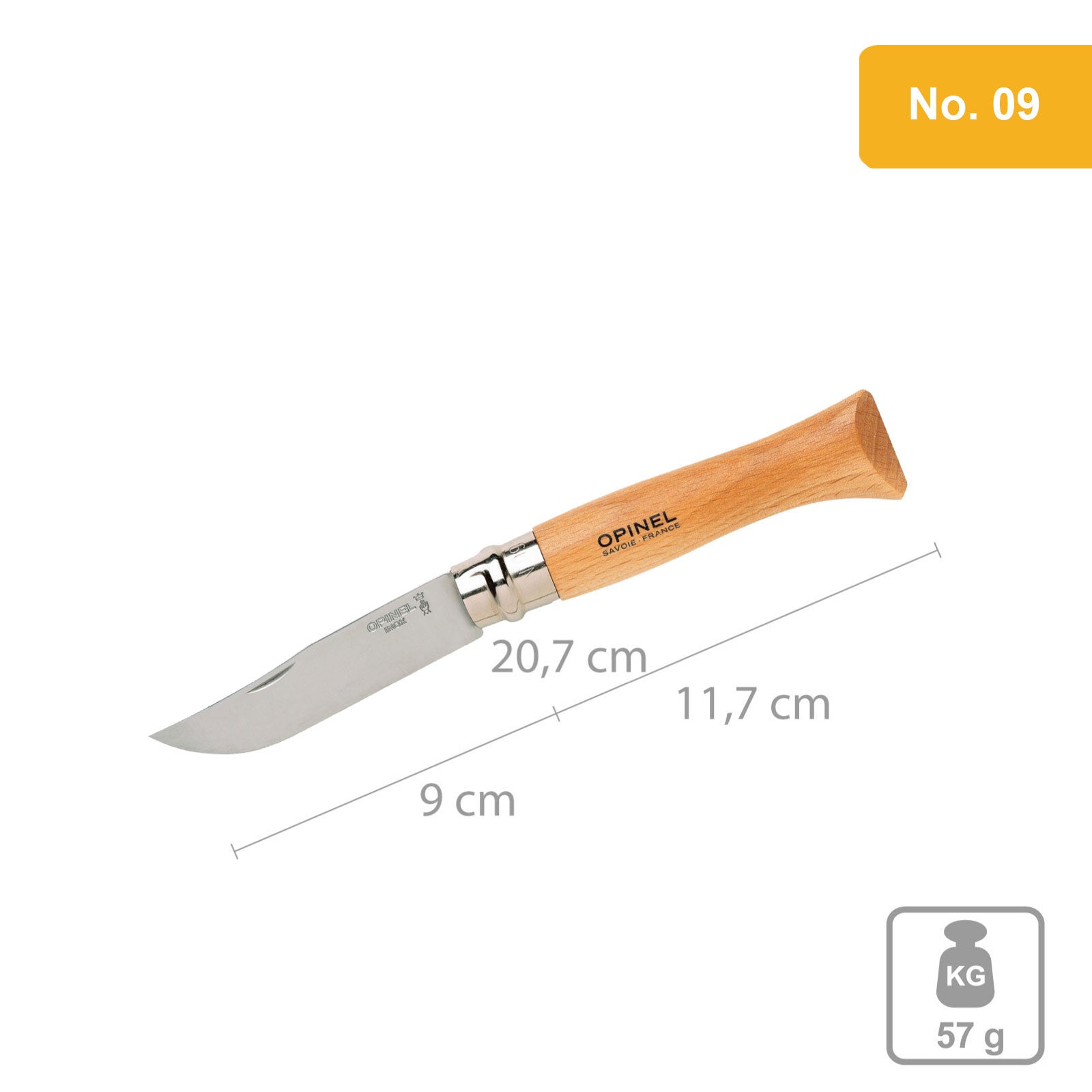 OPINEL Messer Carbon & INOX Stahl No 02 bis No 12 - Taschenmesser Klappmesser