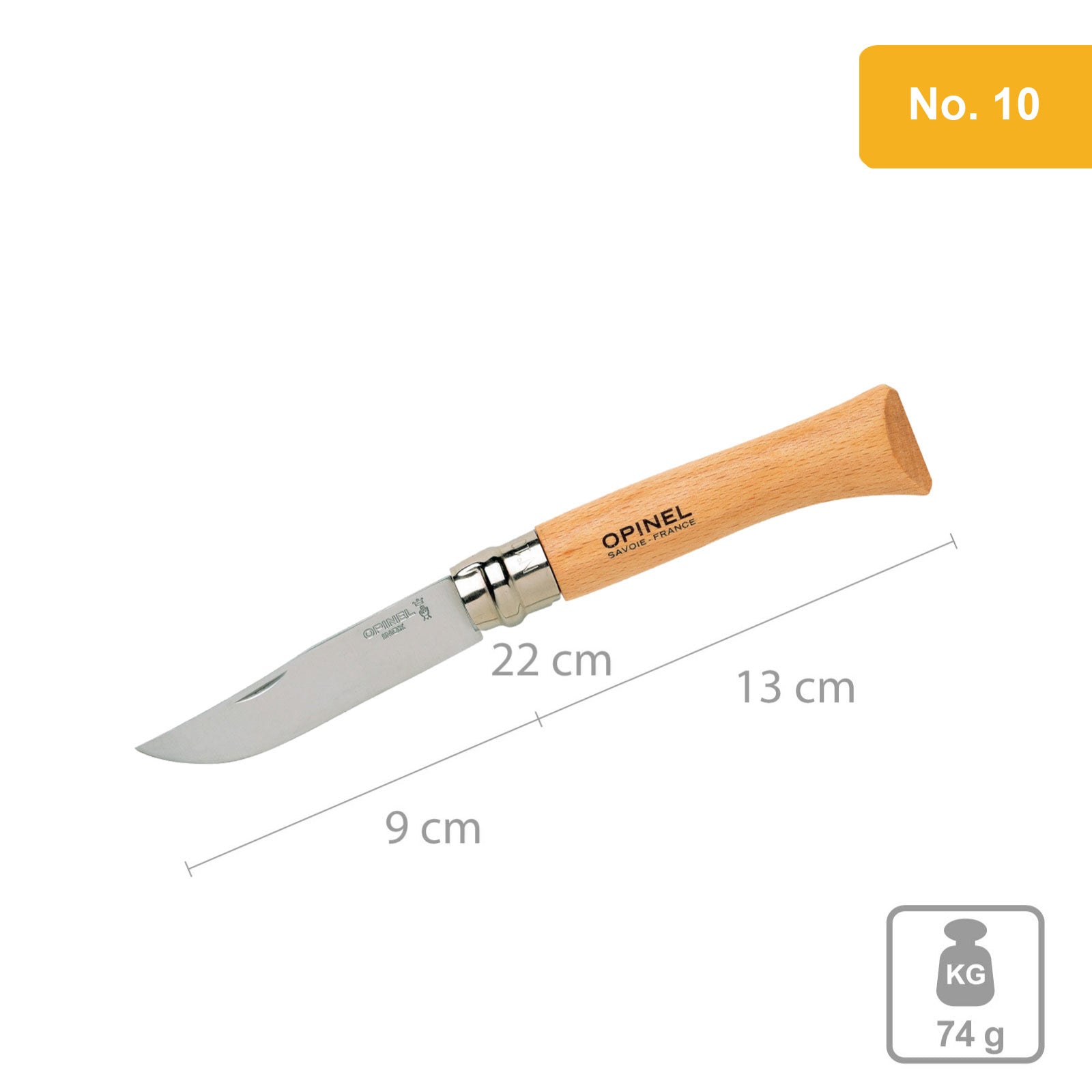 OPINEL Messer Carbon & INOX Stahl No 02 bis No 12 - Taschenmesser Klappmesser