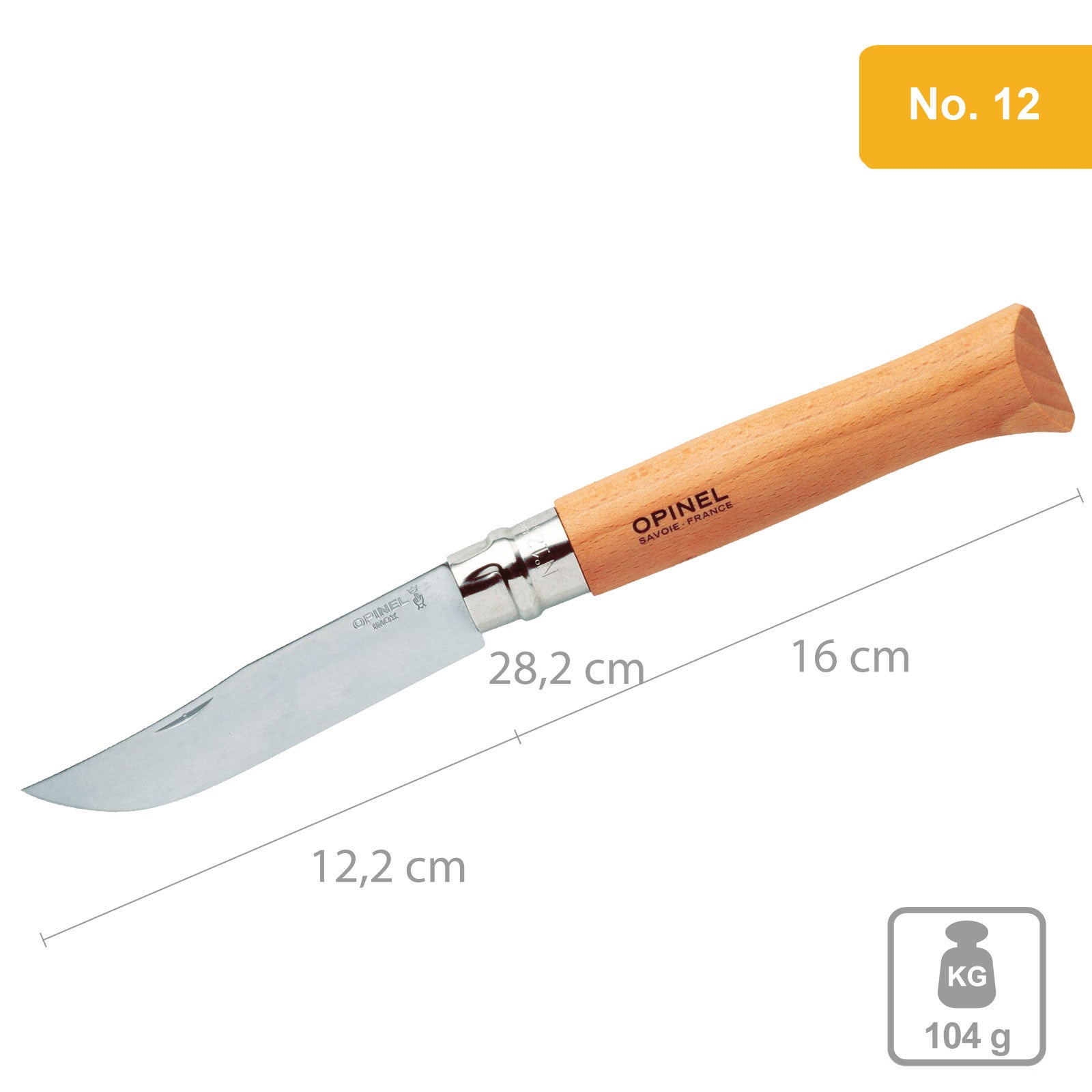 OPINEL Messer Carbon & INOX Stahl No 02 bis No 12 - Taschenmesser Klappmesser