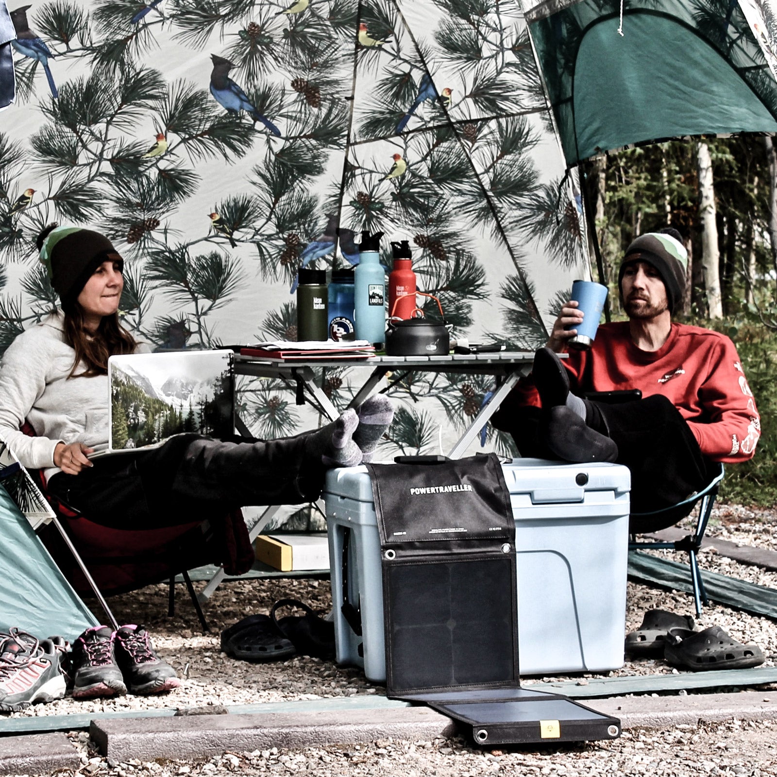 POWERTRAVELLER Solarpanel Falcon 40 W Outdoor Ladegerät 5/20V USB Faltbar 3Ports