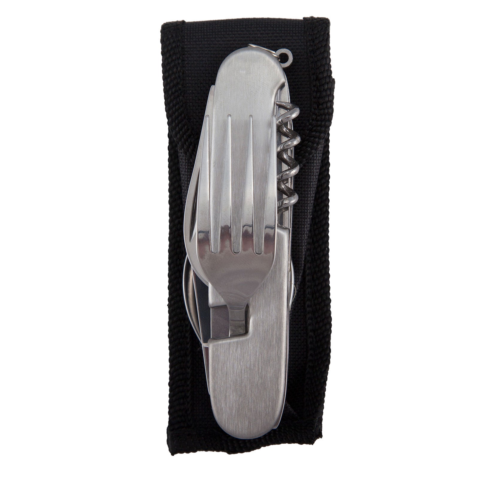 OUTDOOR 6 in 1 Reise Besteck Set - Edelstahl Camping Outdoor Essbesteck faltbar