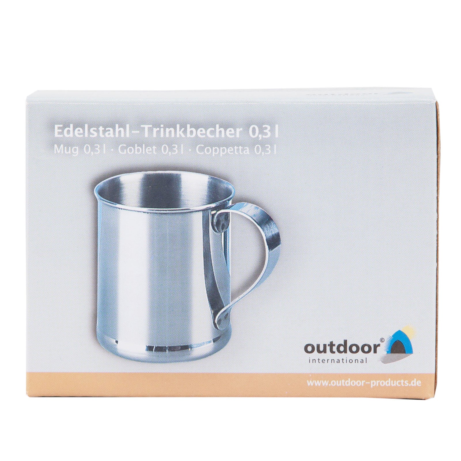 Tasse de camping en acier inoxydable 300/500 ml, tasse à café, vaisselle BW