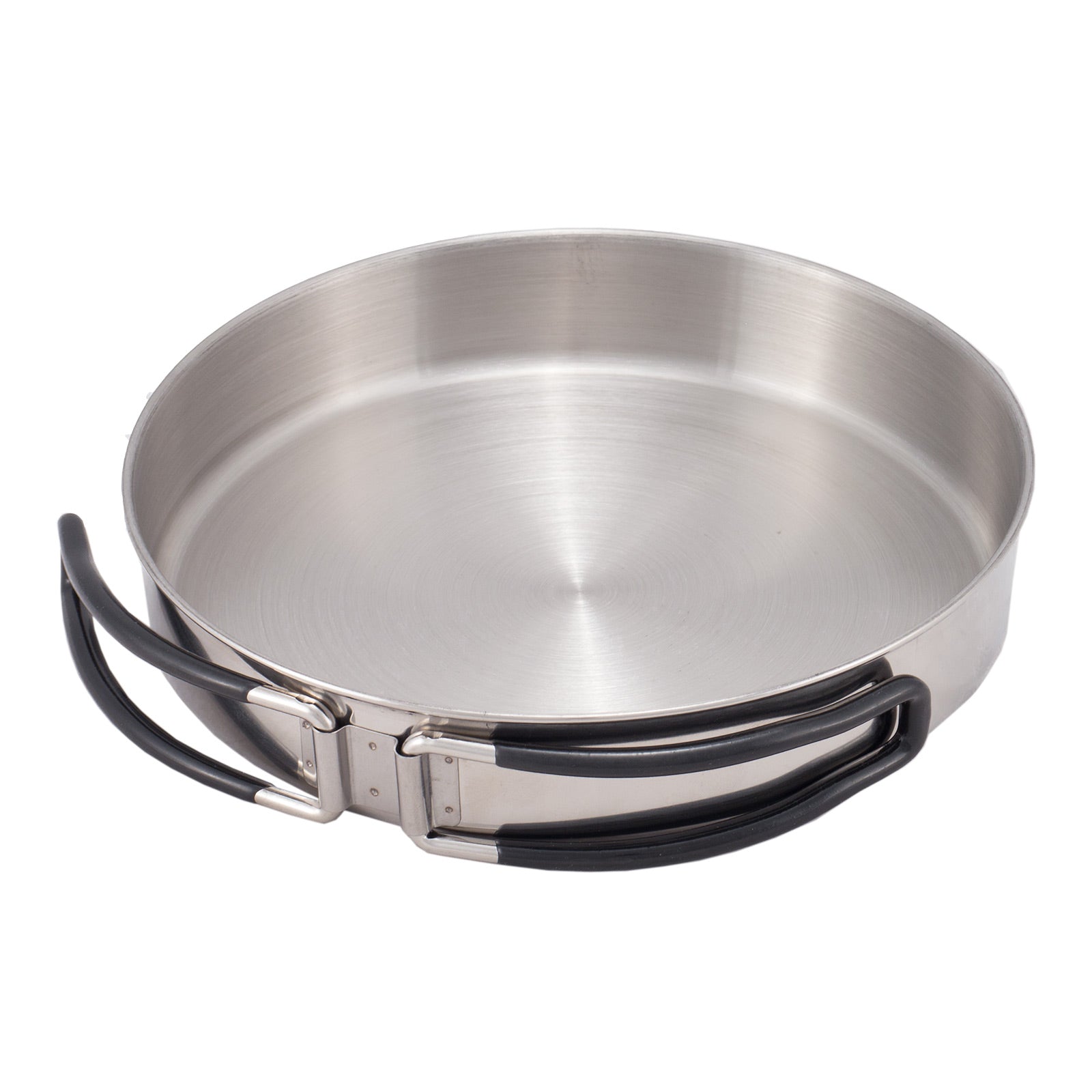 OUTDOOR Camping Kochgeschirr Set 2tlg. Edelstahl Topf Pfanne Geschirr stapelbar