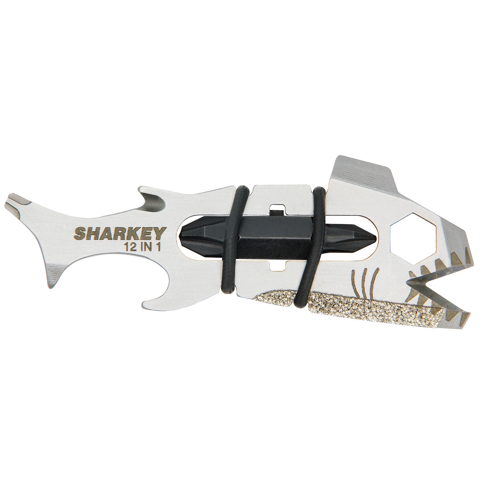 TRUE UTILITY Sharkey 12-in-1 Mini Multi Tool Pocket Knife Keychain