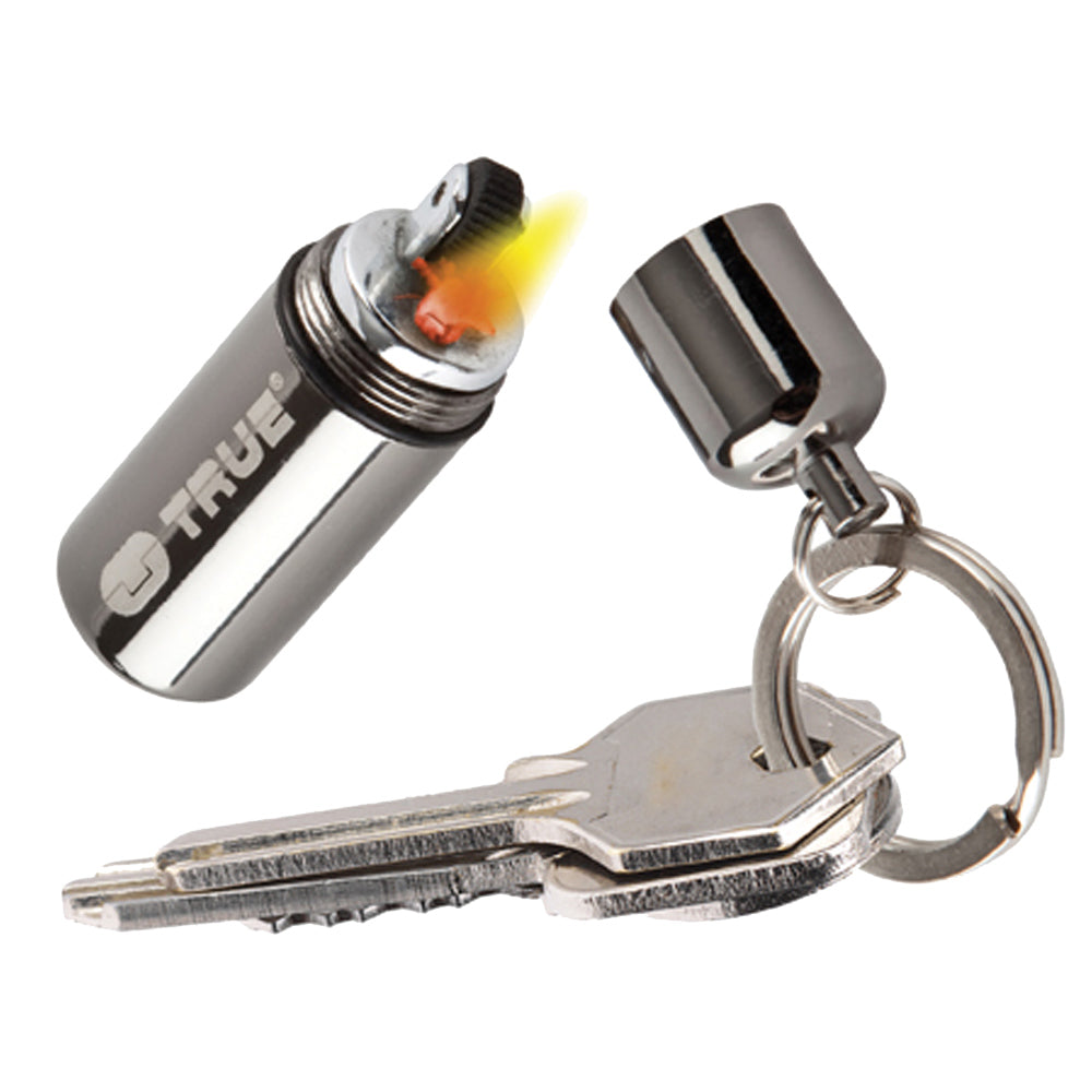 TRUE UTILITY FireStash Mini Petrol Storm Lighter Waterproof Keychain