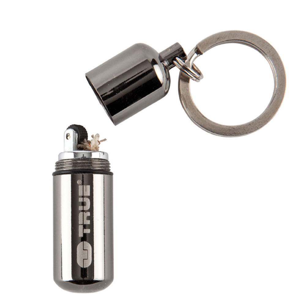 TRUE UTILITY FireStash Mini Benzin Sturm Feuerzeug wasserdicht Schlüsselanhänger