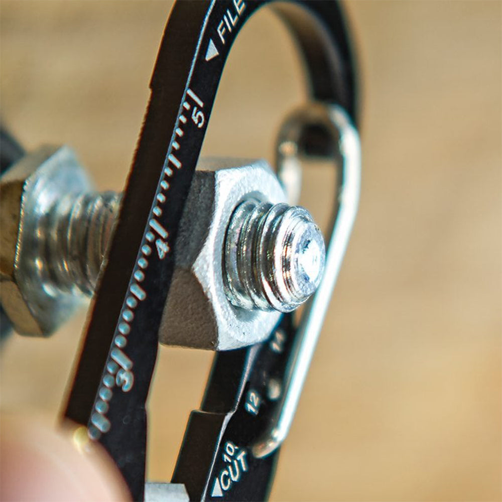 TRUE UTILITY Mini Multitool FIXR Micro Tool zakmes met clip en sleutelhanger