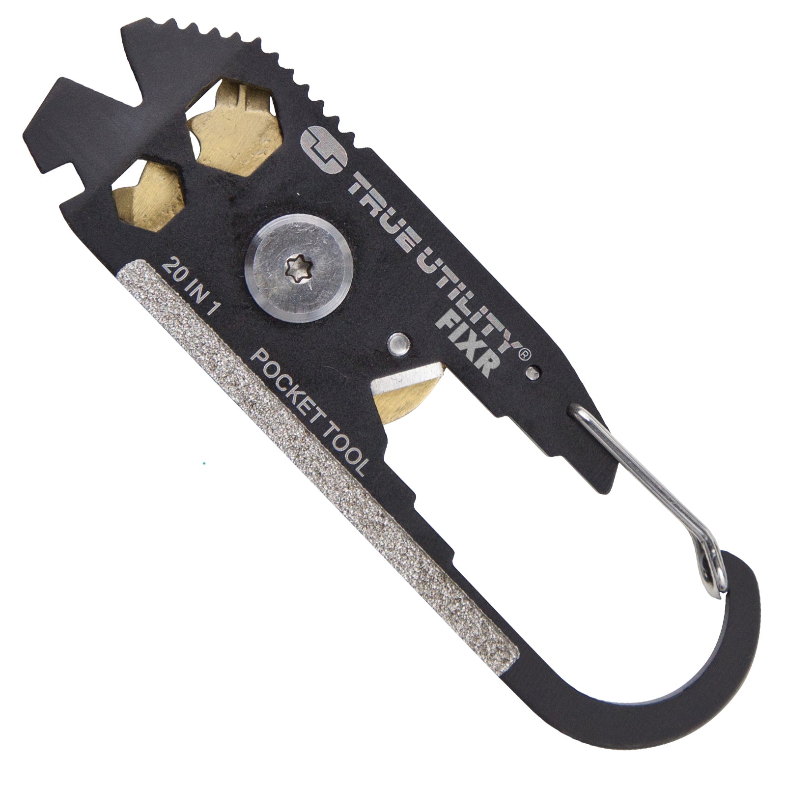 TRUE UTILITY Mini Multitool FIXR Micro Tool zakmes met clip en sleutelhanger