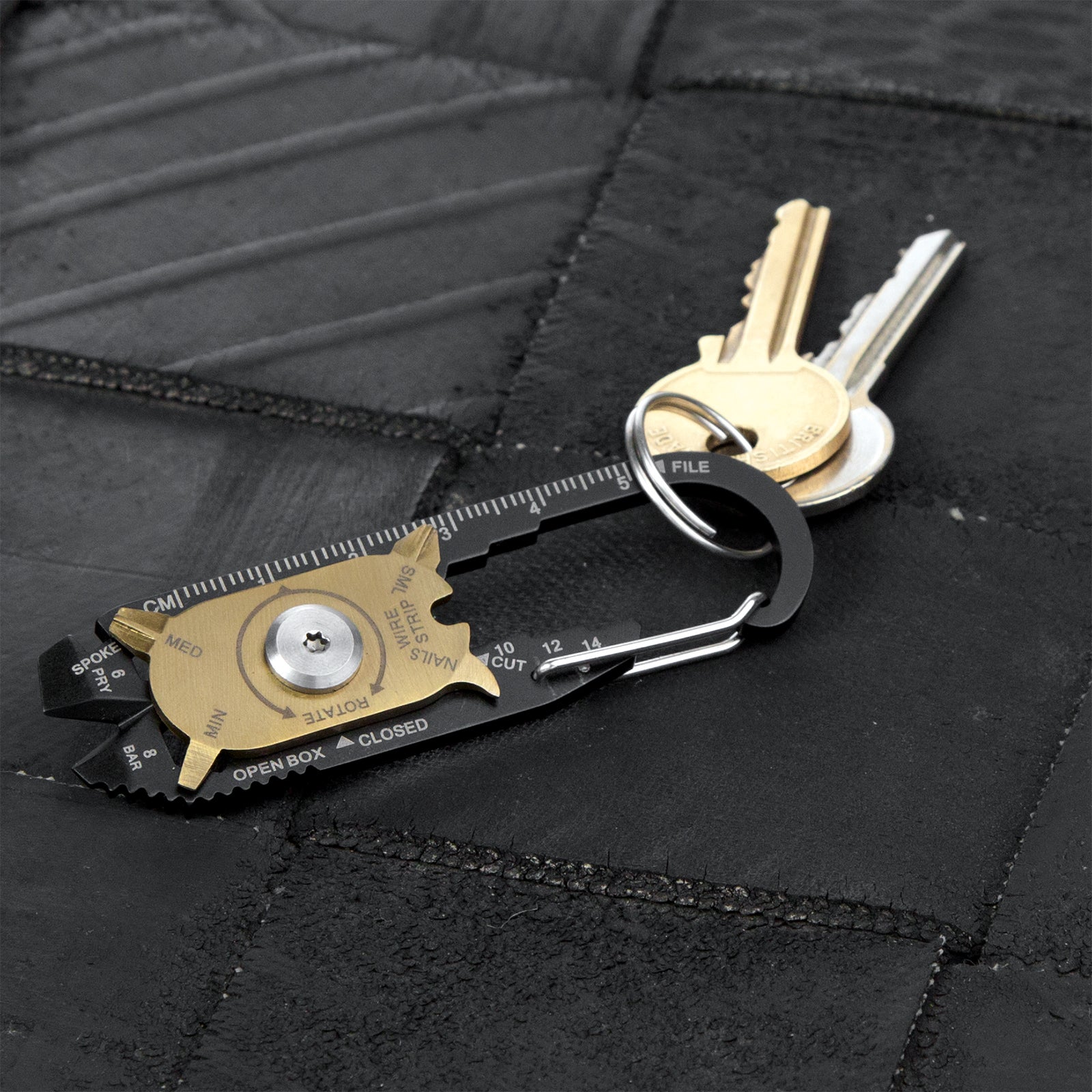 TRUE UTILITY Mini Multitool FIXR Micro Tool zakmes met clip en sleutelhanger
