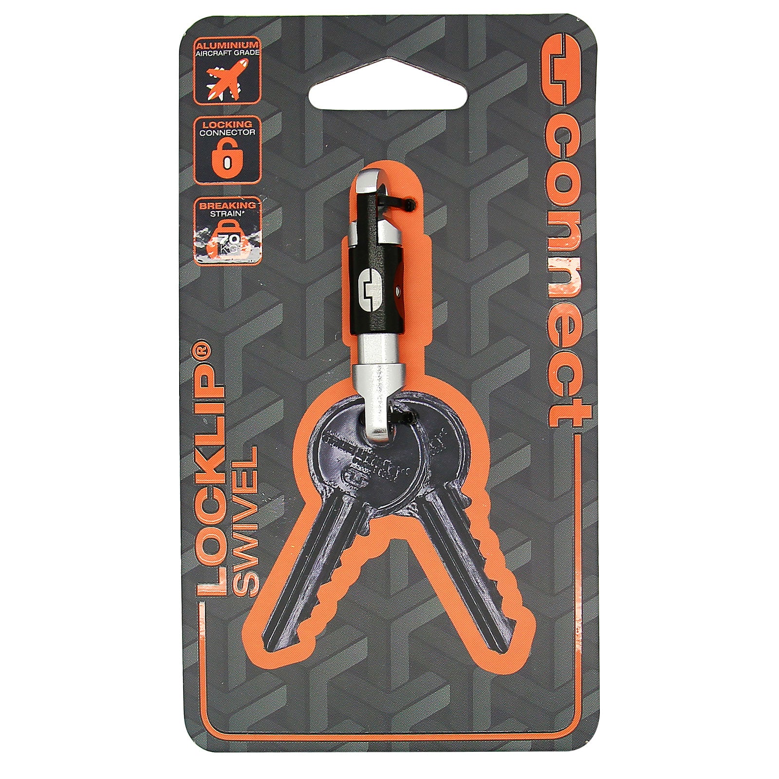 TRUE UTILITY Connect Locklip Porte-clés pivotant Mini mousqueton Organisateur d'outils