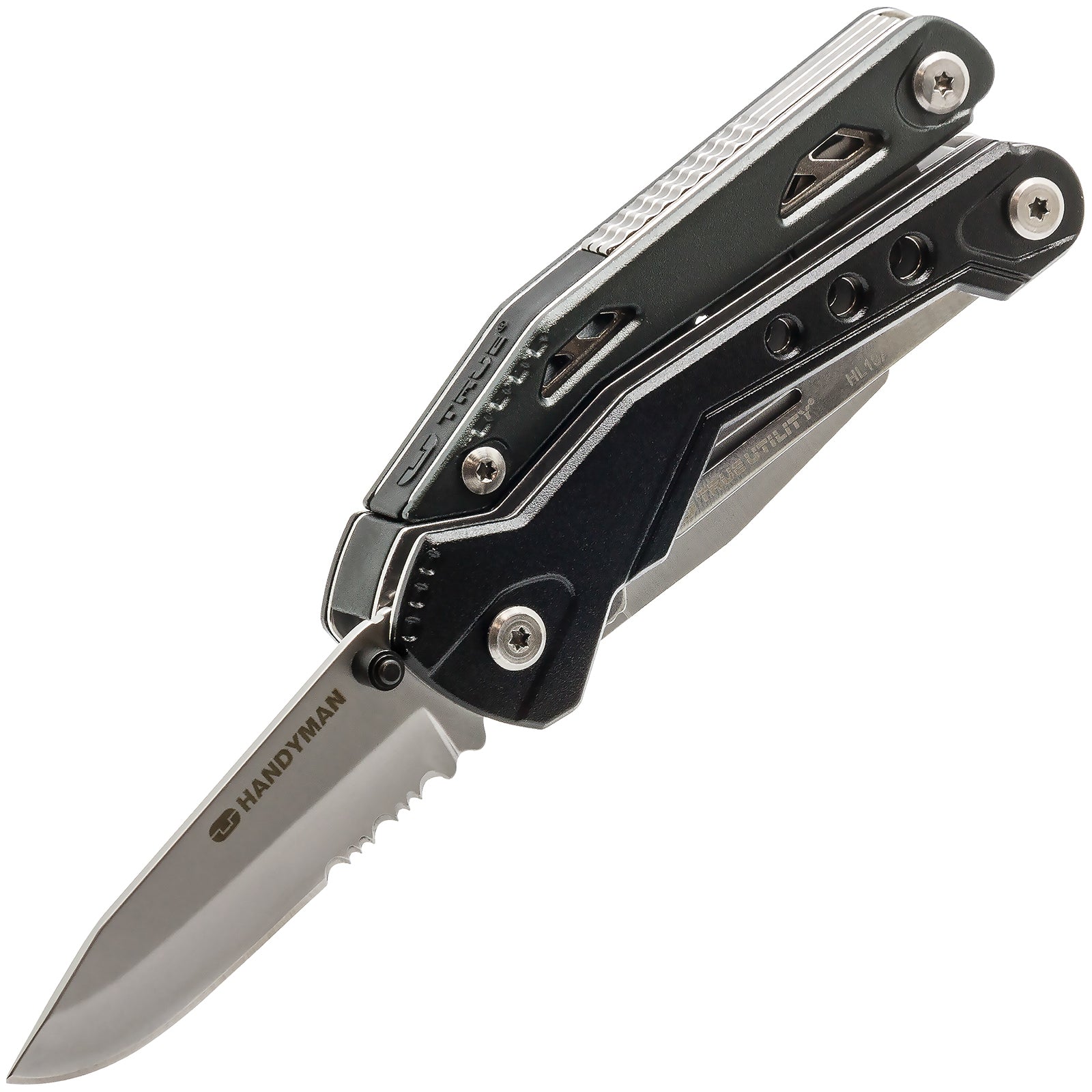 TRUE UTILITY Outil multifonction 18 en 1, tournevis, mallette à outils, 9 embouts interchangeables